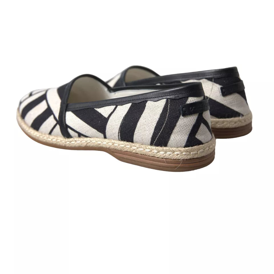 Dolce & Gabbana Blue Linen Leather Espadrilles for Luxe Style