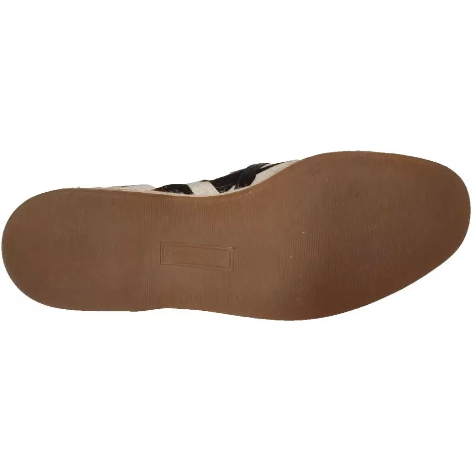 Dolce & Gabbana Blue Linen Leather Espadrilles for Luxe Style