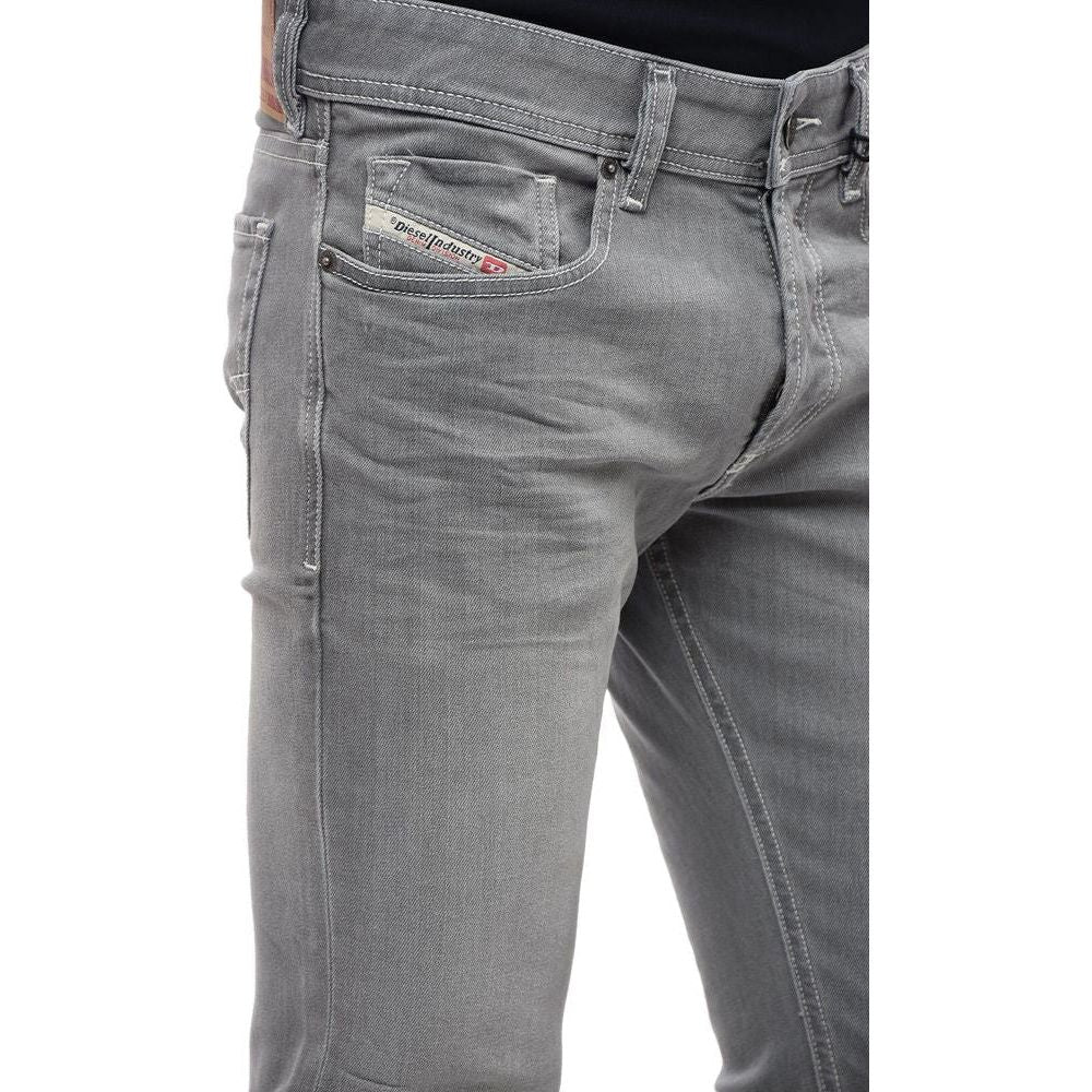 Diesel Gray Cotton Jeans – Sleenker-X Skinny Fit Elegance