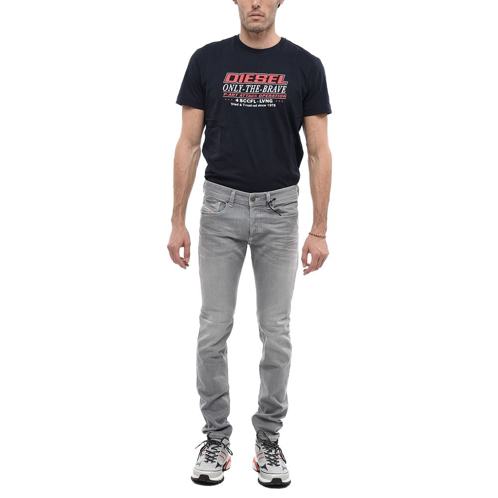 Diesel Gray Cotton Jeans – Sleenker-X Skinny Fit Elegance