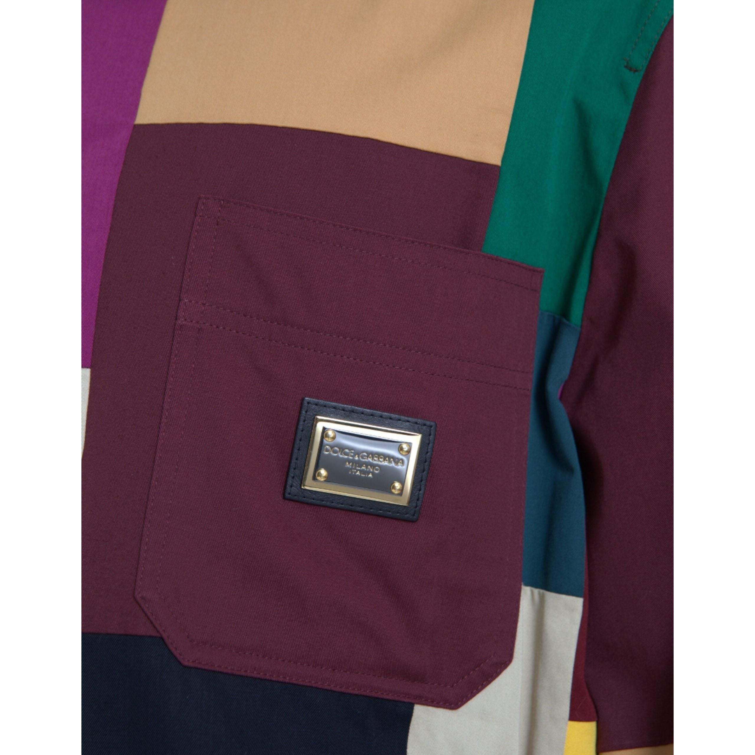 Dolce & Gabbana Multicolor Cotton Patchwork Jacket