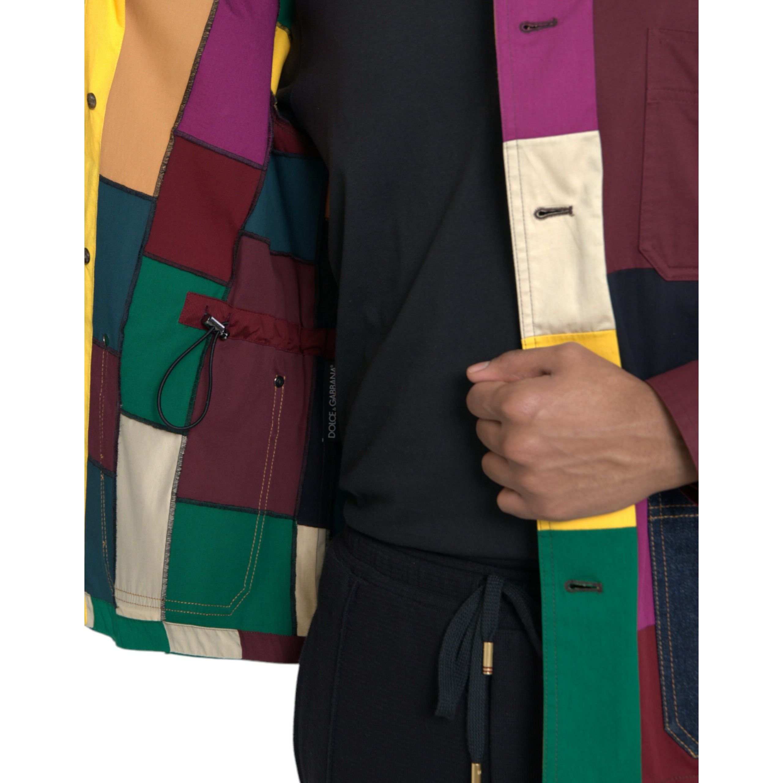 Dolce & Gabbana Multicolor Cotton Patchwork Jacket