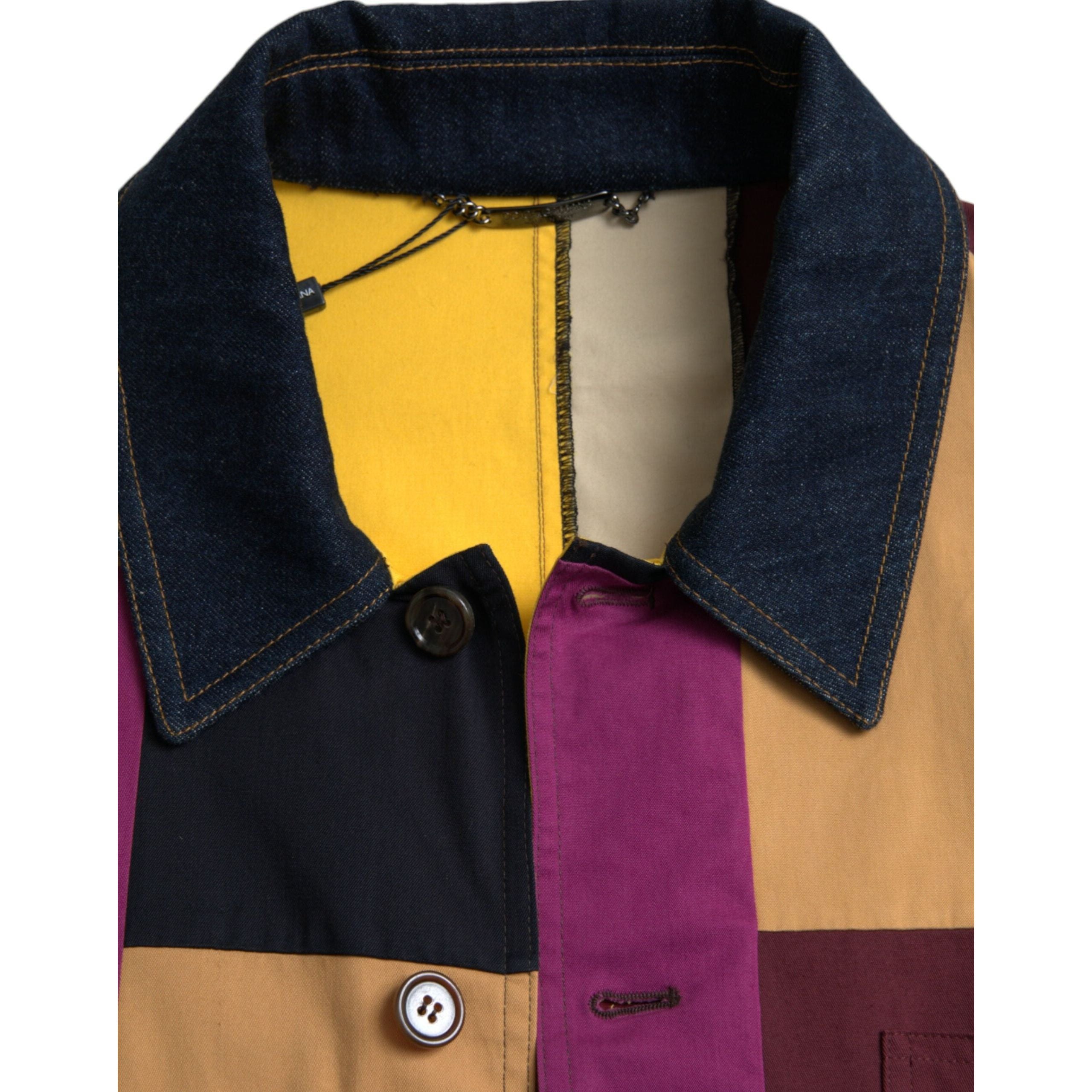 Dolce & Gabbana Multicolor Cotton Patchwork Jacket