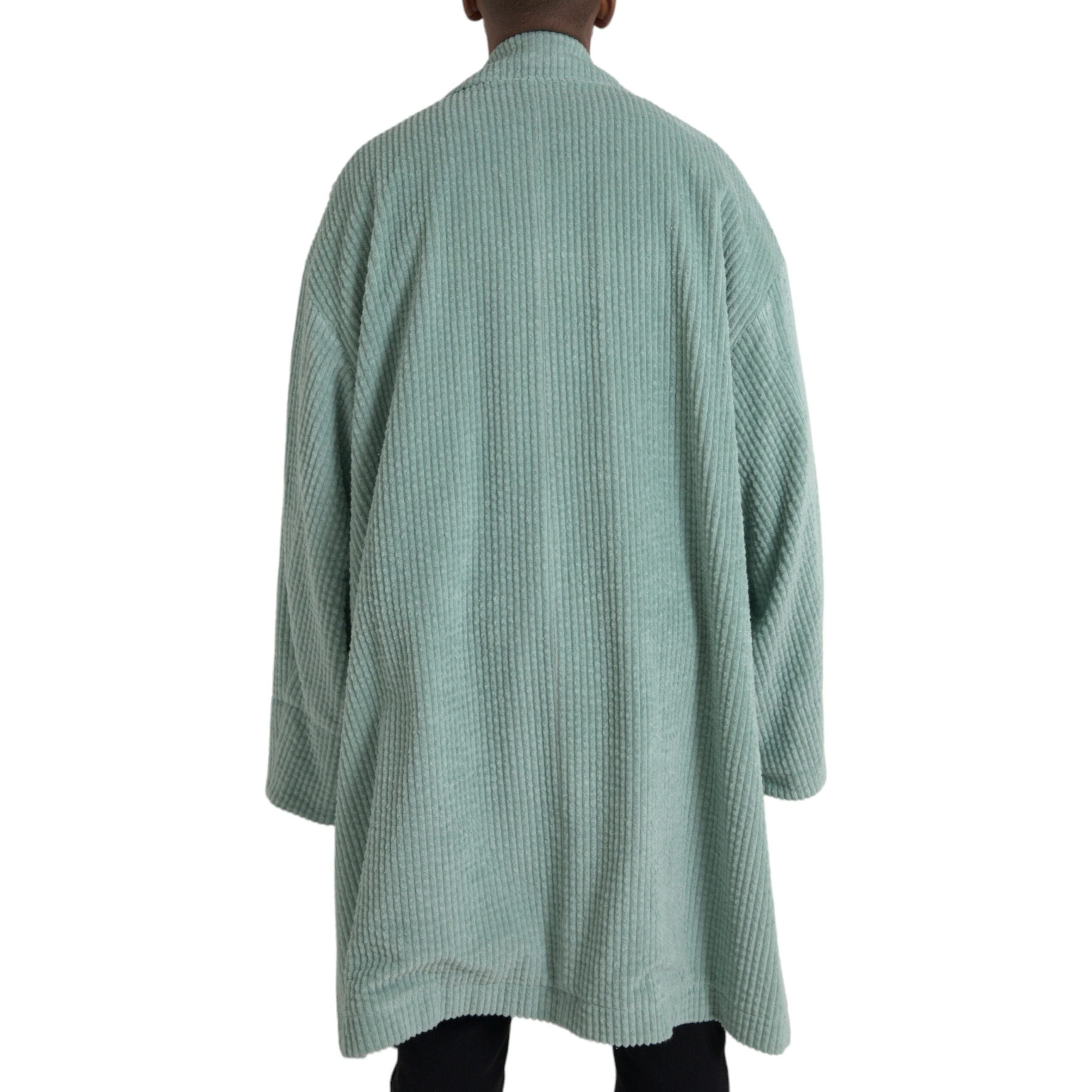 Dolce & Gabbana Blue Cotton Corduroy Jacket