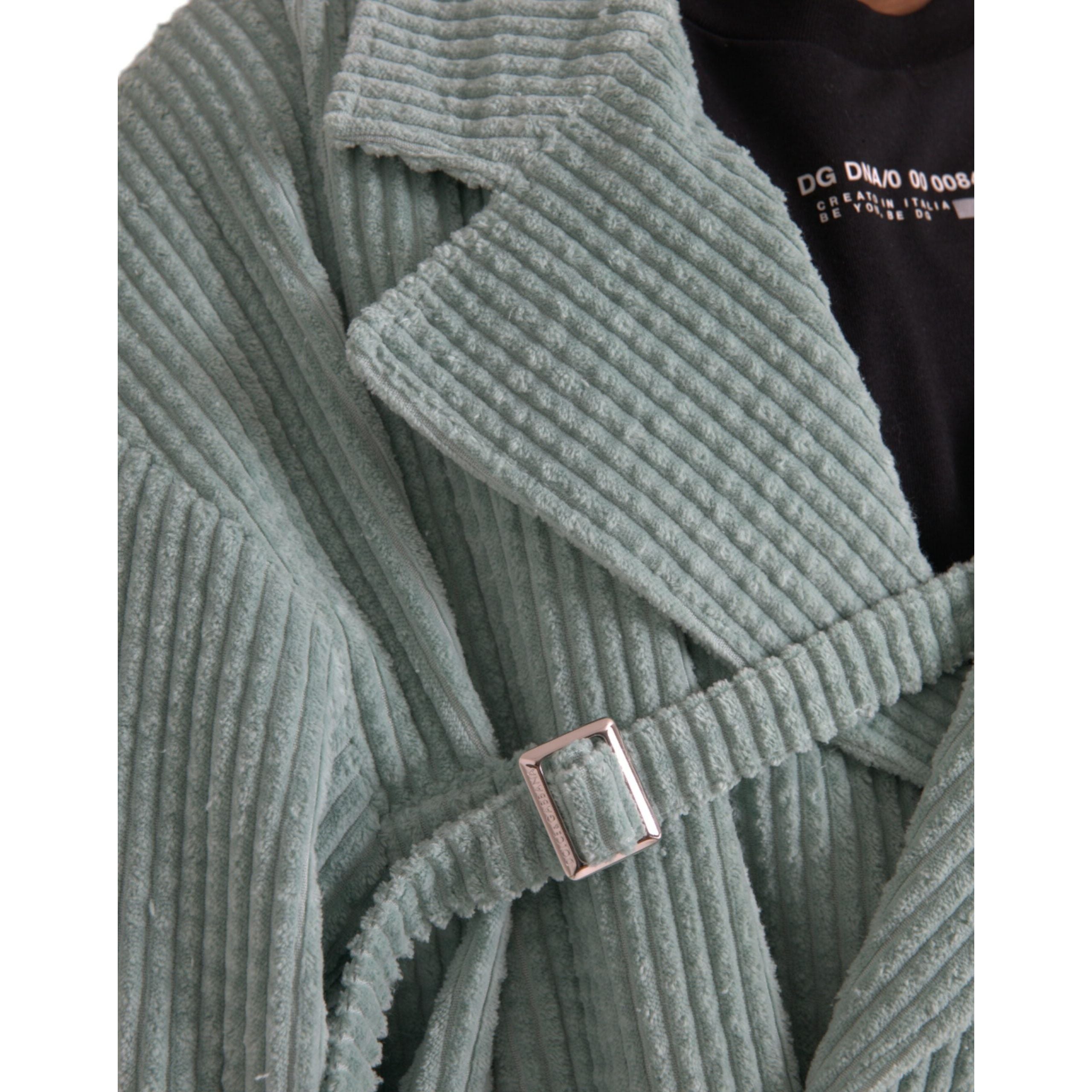 Dolce & Gabbana Blue Cotton Corduroy Jacket