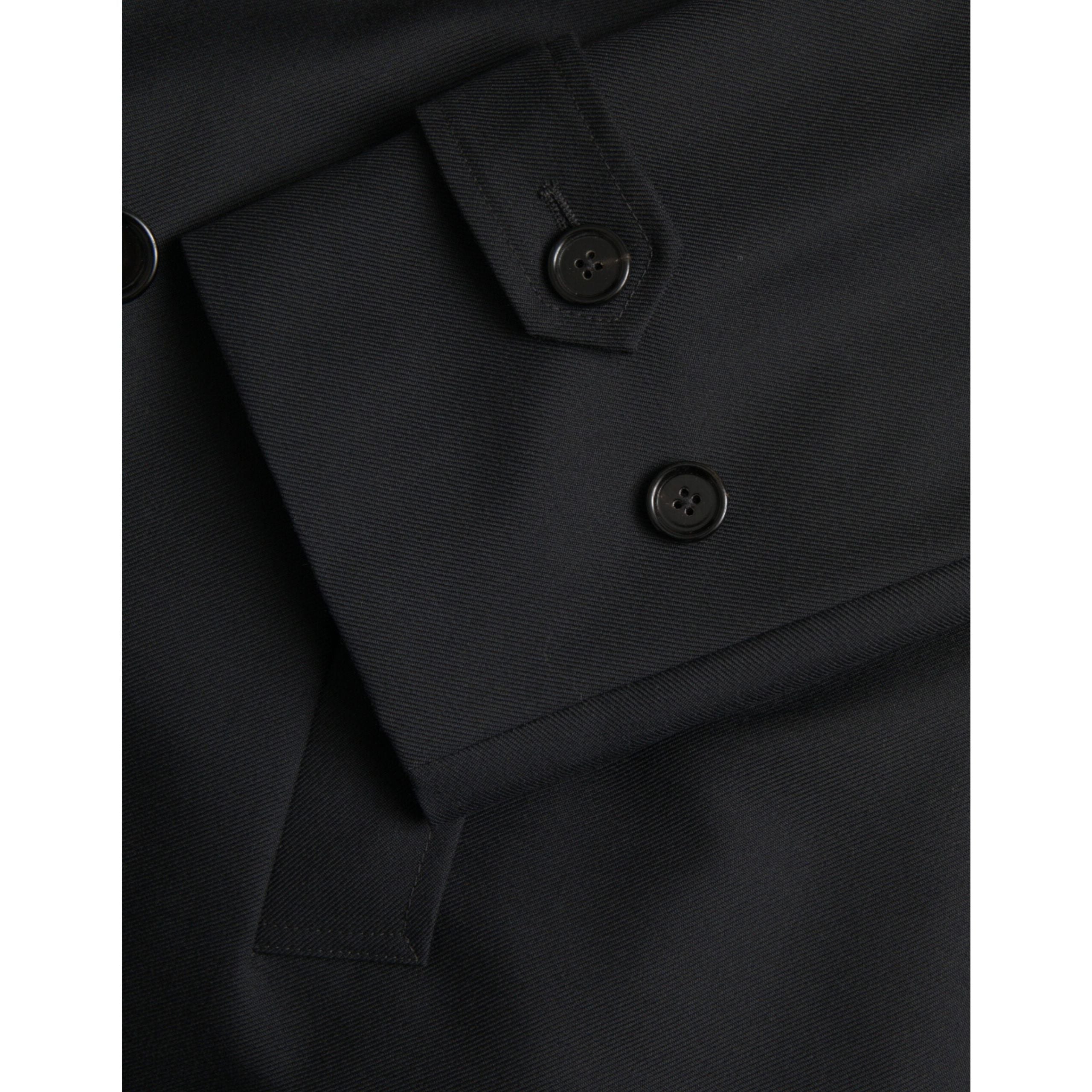 Dolce & Gabbana Black Wool Double Breasted Trench Coat