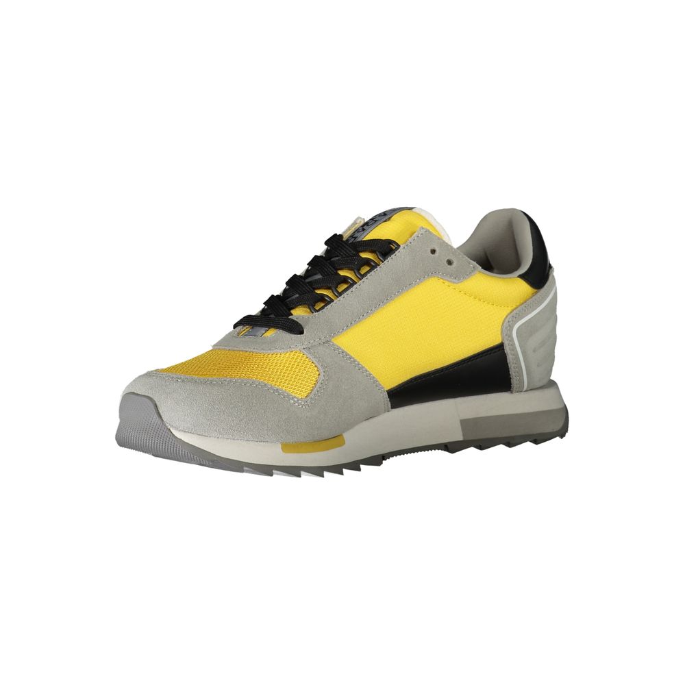 Napapijri Gray Leather Sneaker with Contemporary Elegance