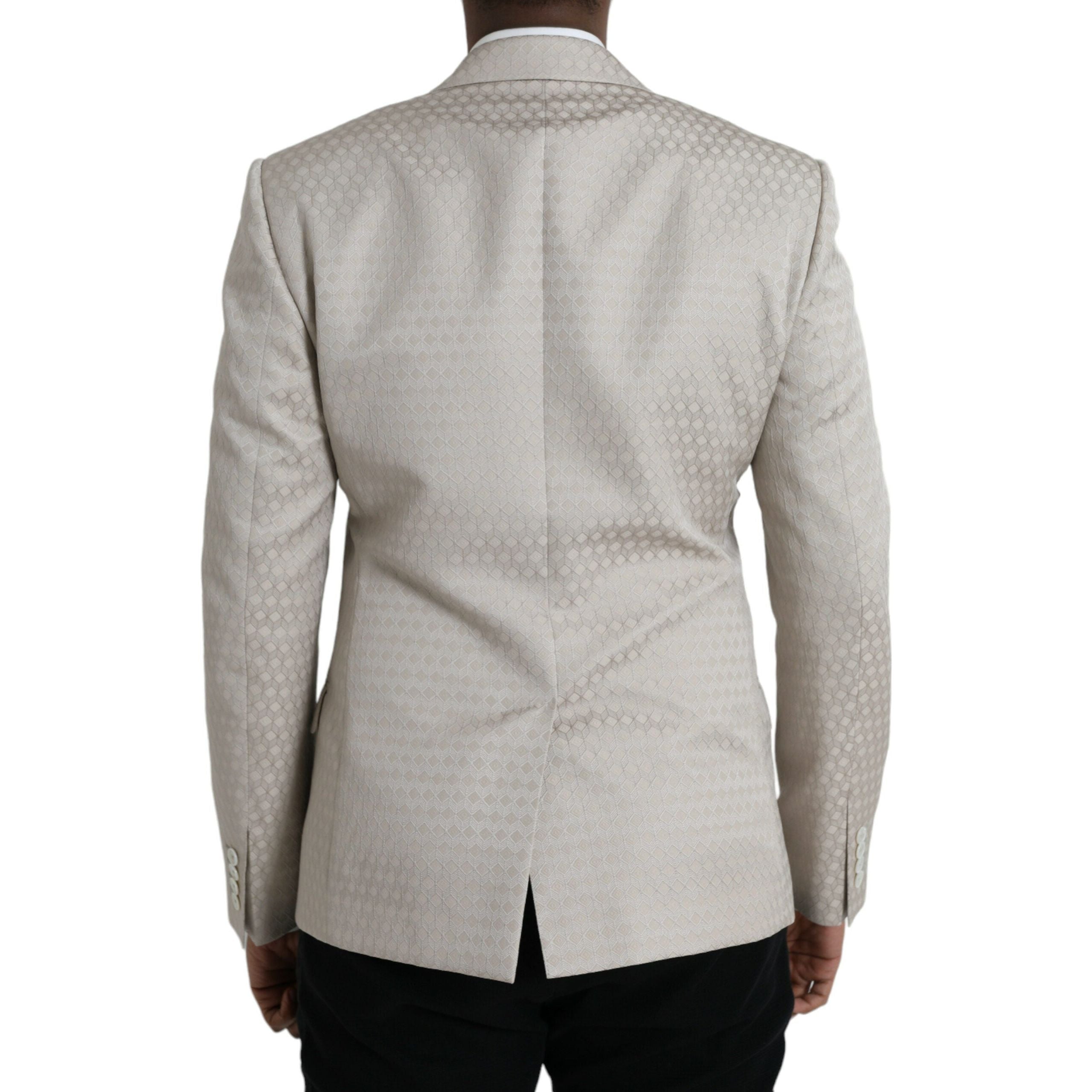 Dolce & Gabbana Beige MARTINI Wool Blend Coat Blazer