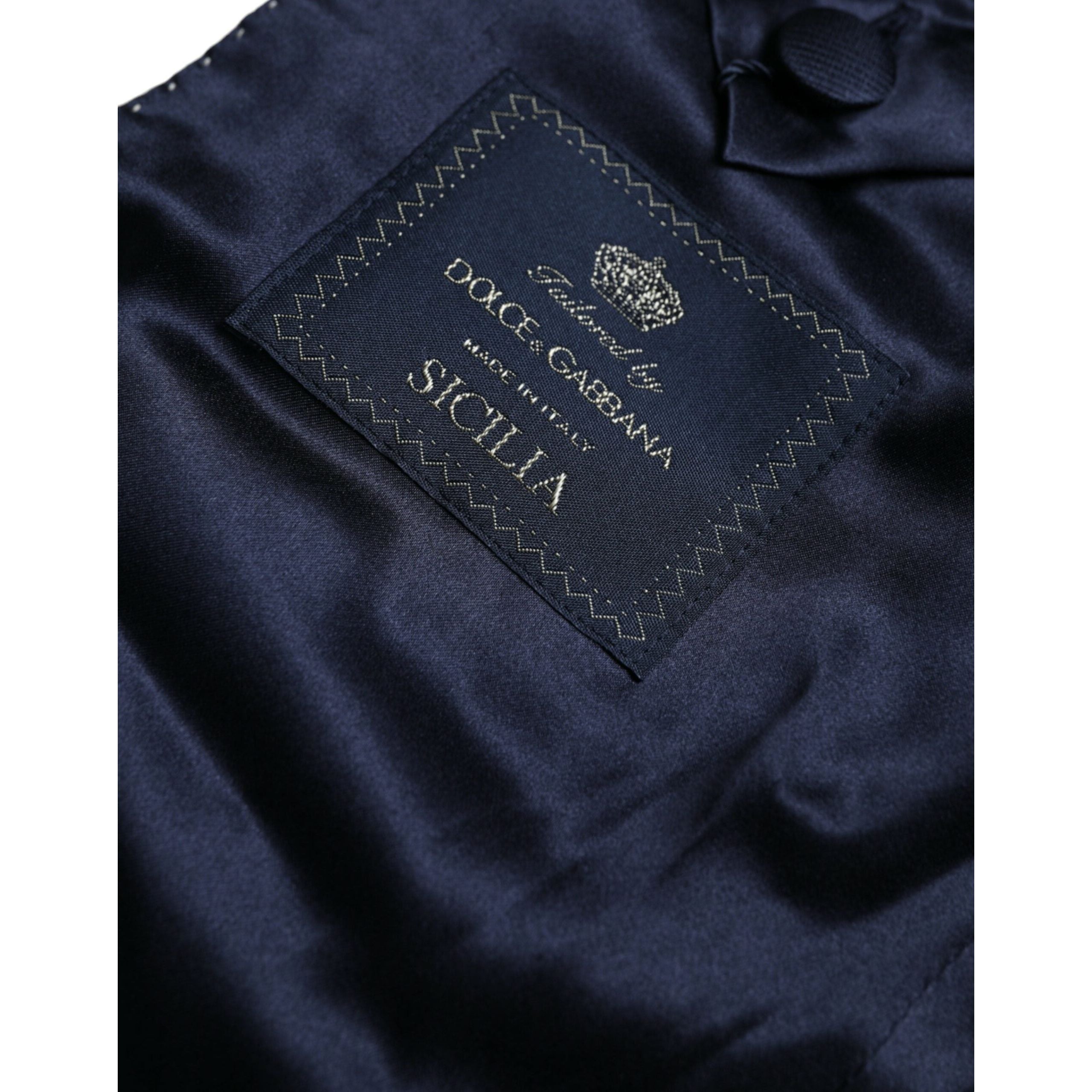 Dolce & Gabbana Gold Jacquard Coat Blazer