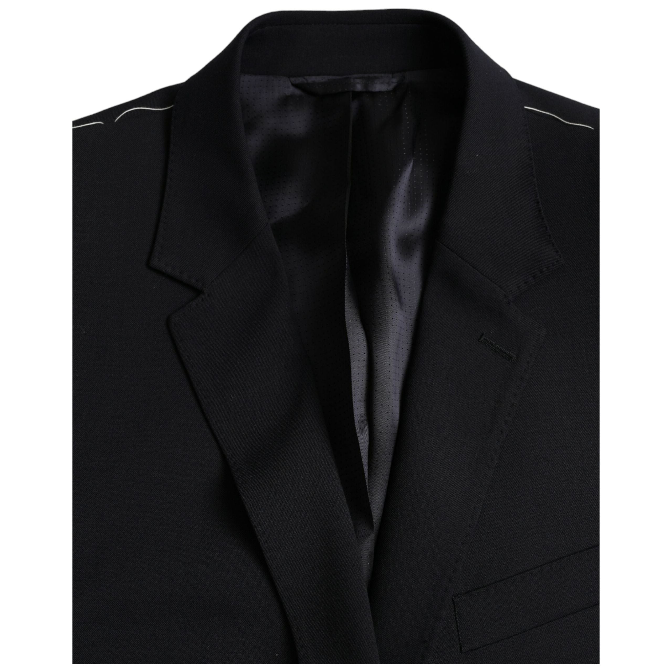Dolce & Gabbana Black MARTINI Single Breasted Coat Blazer