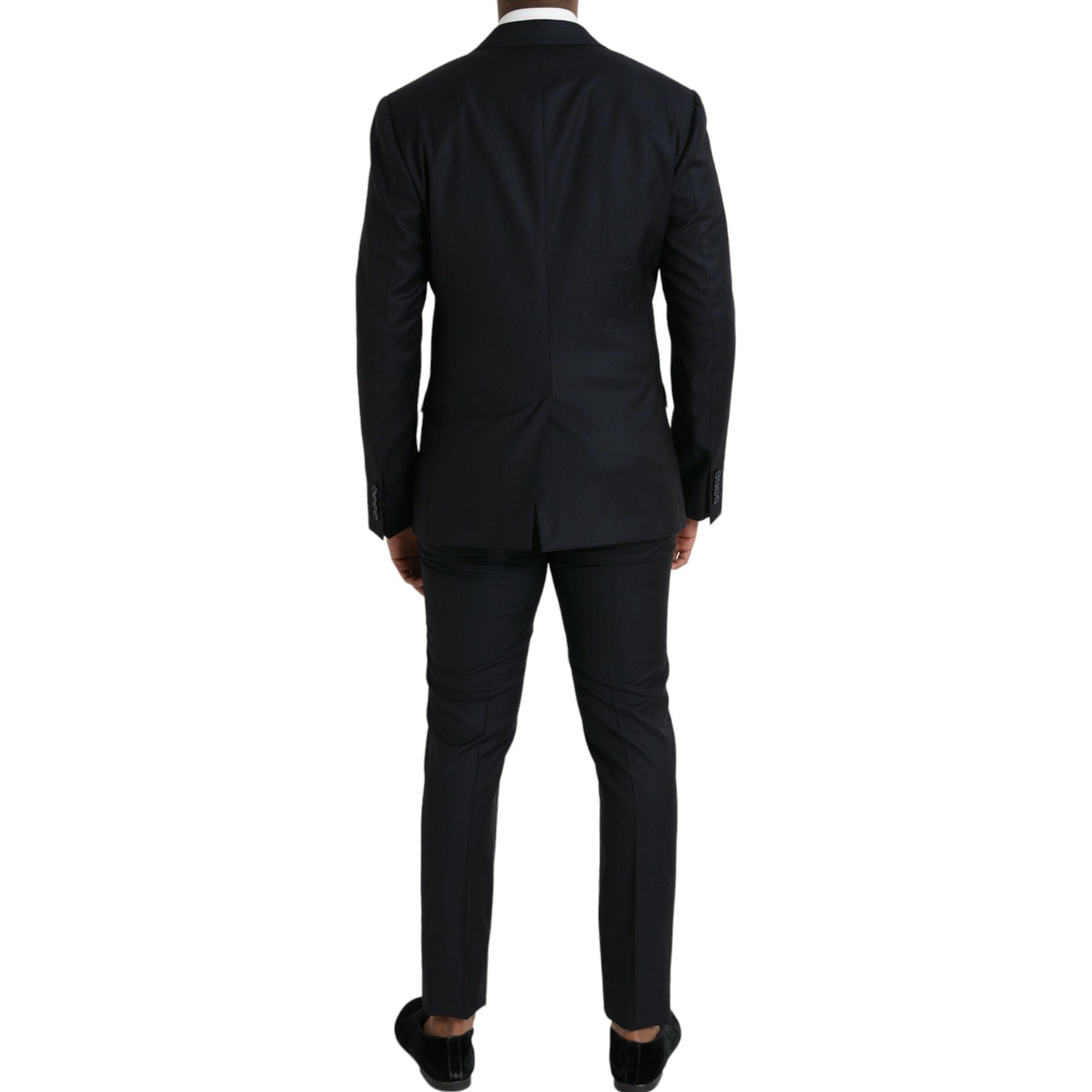 Dolce & Gabbana Dark Blue Wool NAPOLI Formal Suit