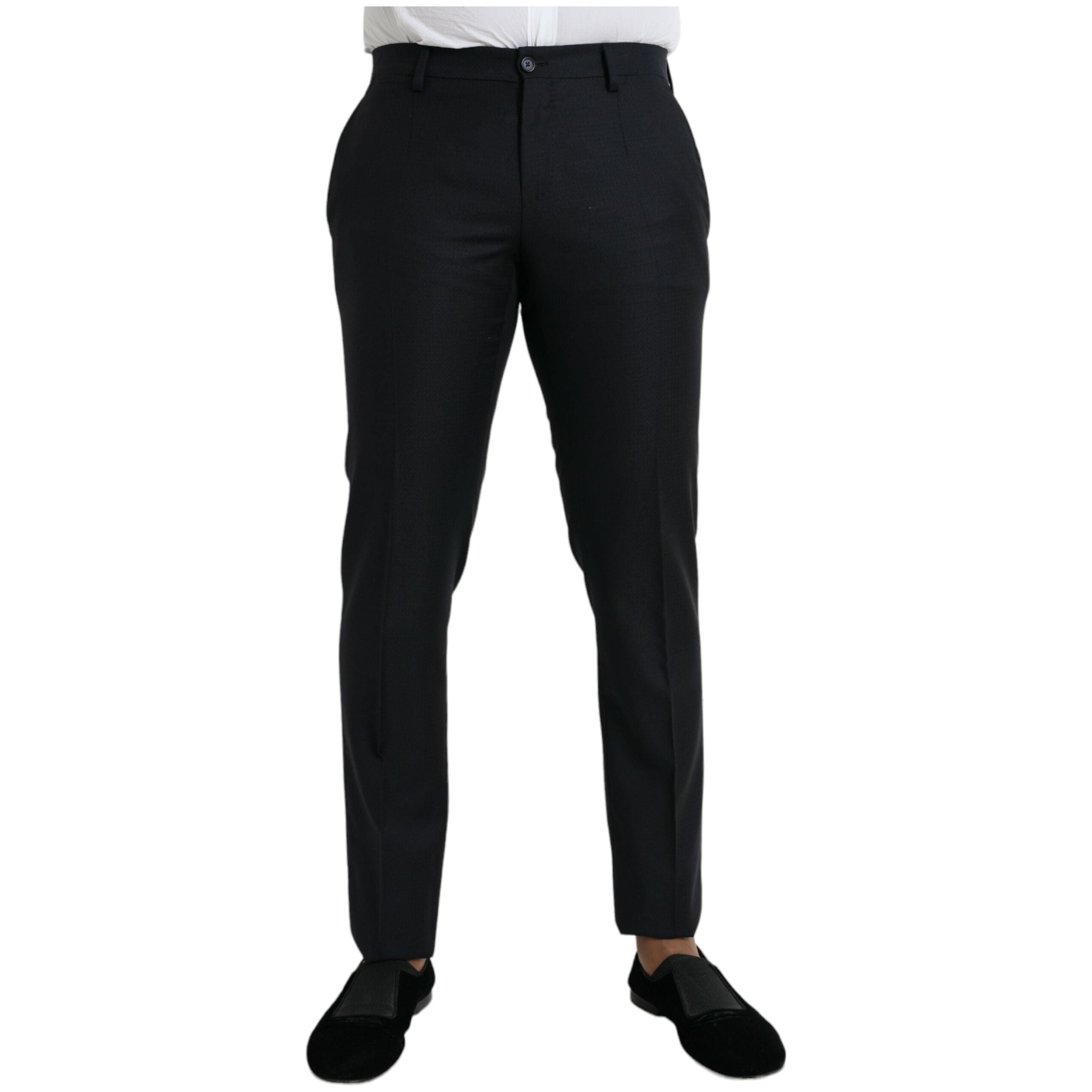 Dolce & Gabbana Dark Blue Wool NAPOLI Formal Suit