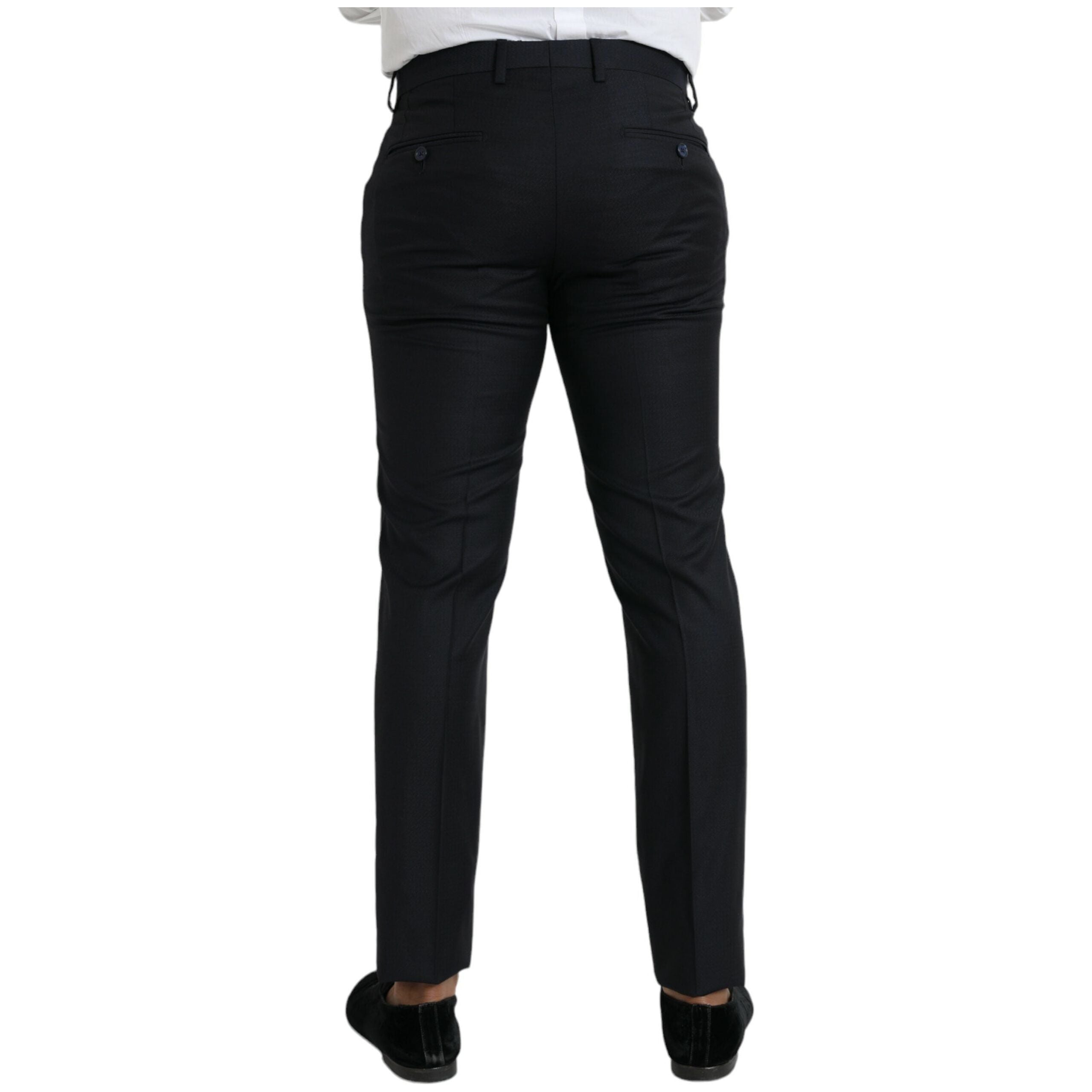 Dolce & Gabbana Dark Blue Wool NAPOLI Formal Suit