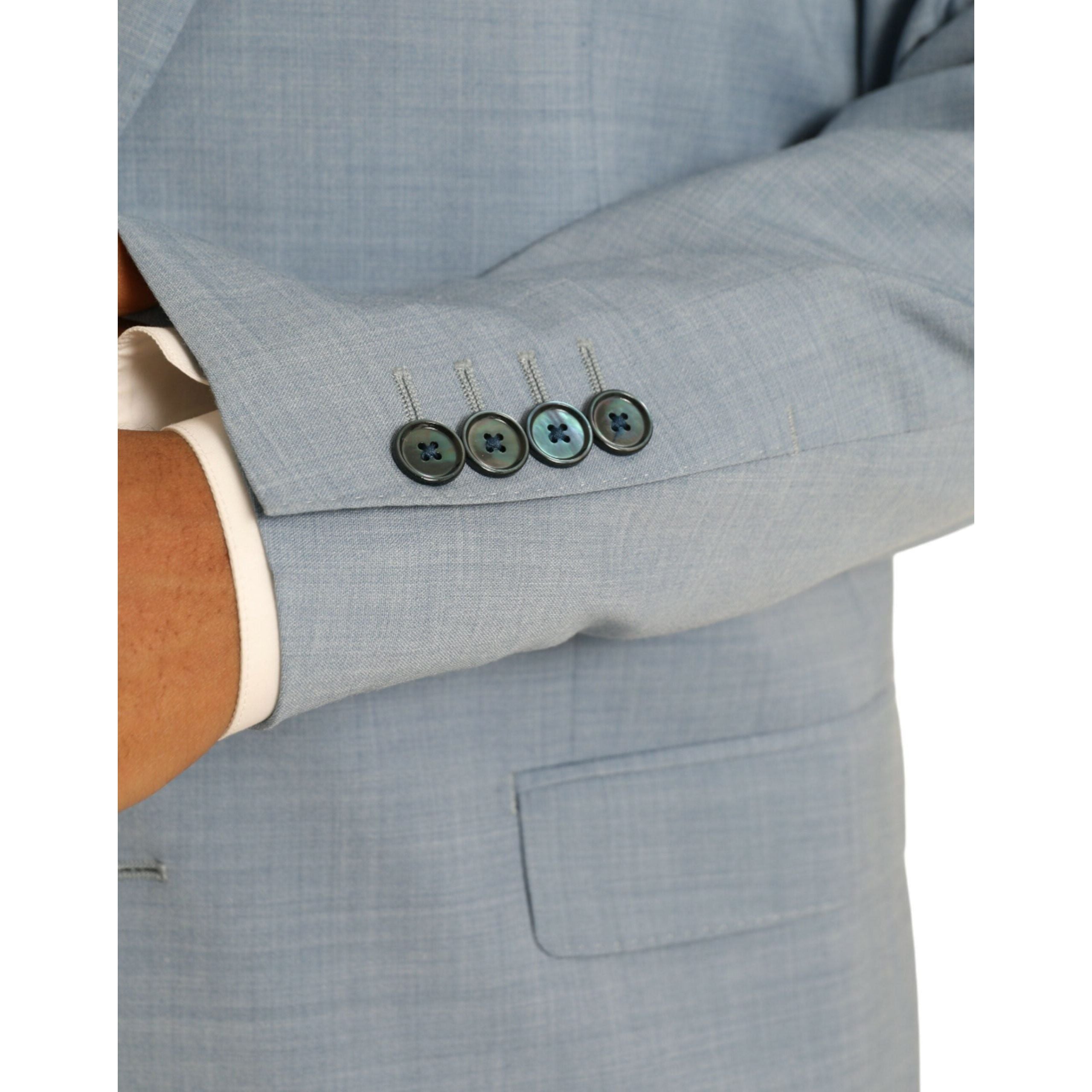 Dolce & Gabbana Light Blue Wool Formal 2 Piece Suit
