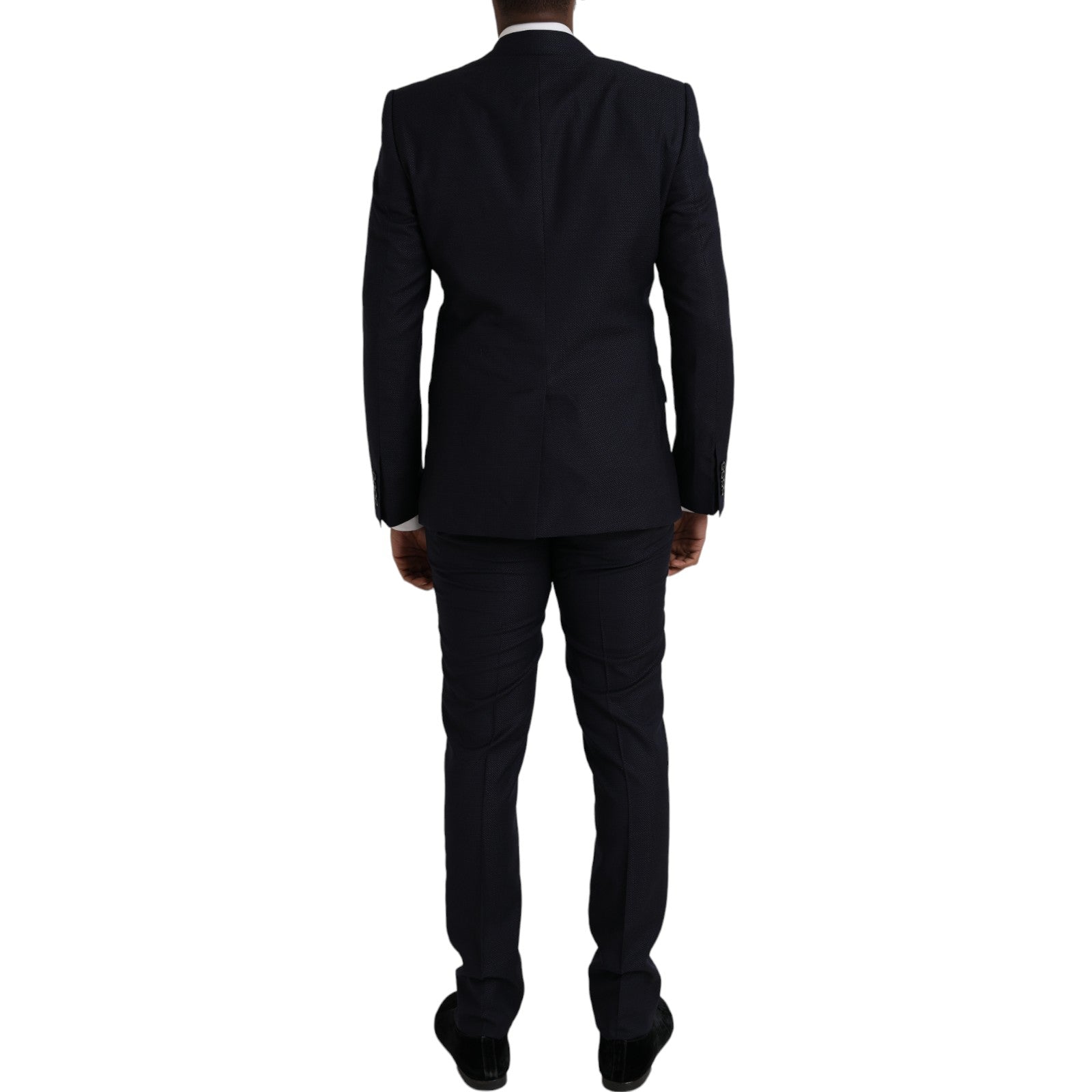 Dolce & Gabbana Blue Silk Formal 3 Piece Suit