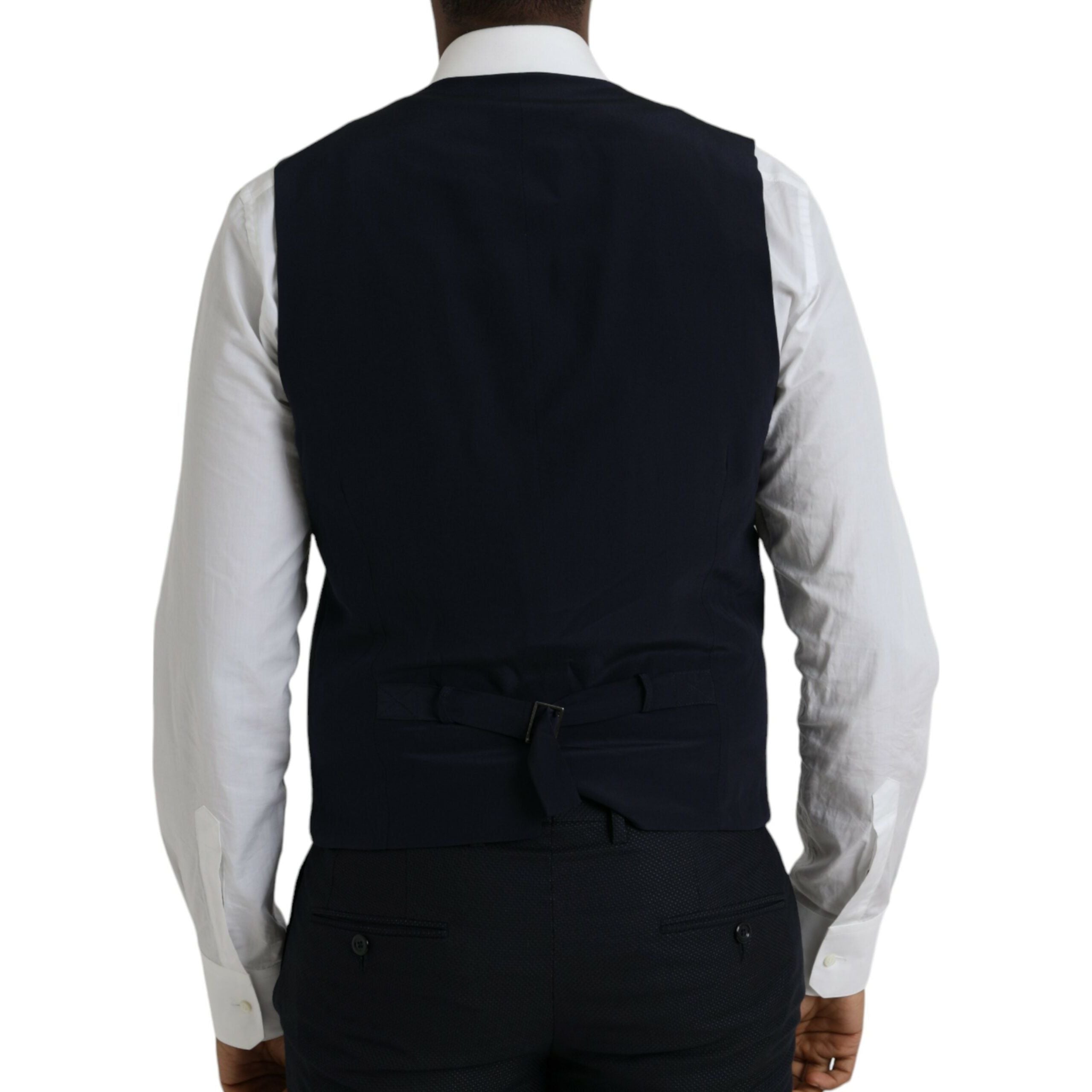 Dolce & Gabbana Blue Silk Formal 3 Piece Suit