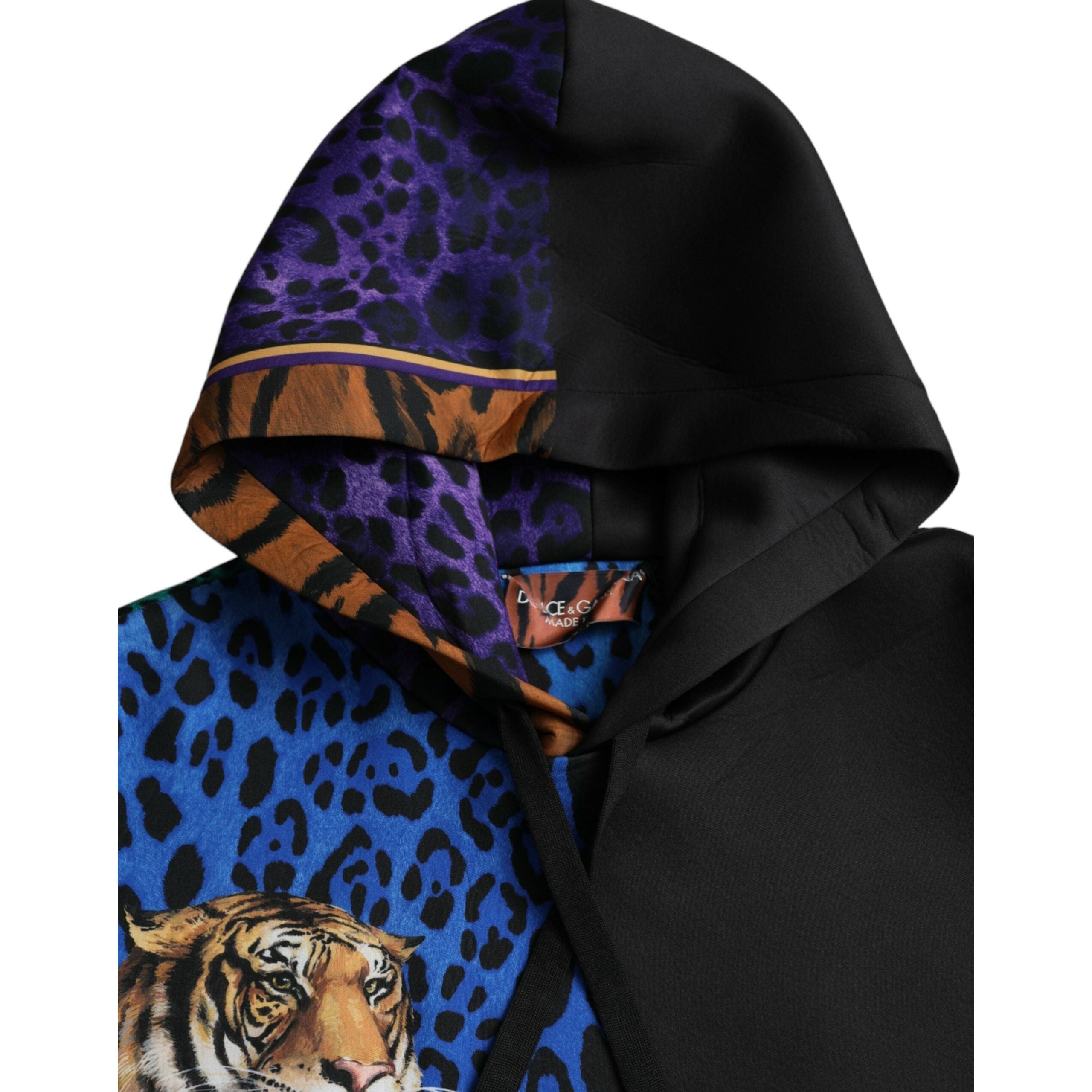 Dolce & Gabbana Multicolor Cotton Hooded Sweatshirt Sweater