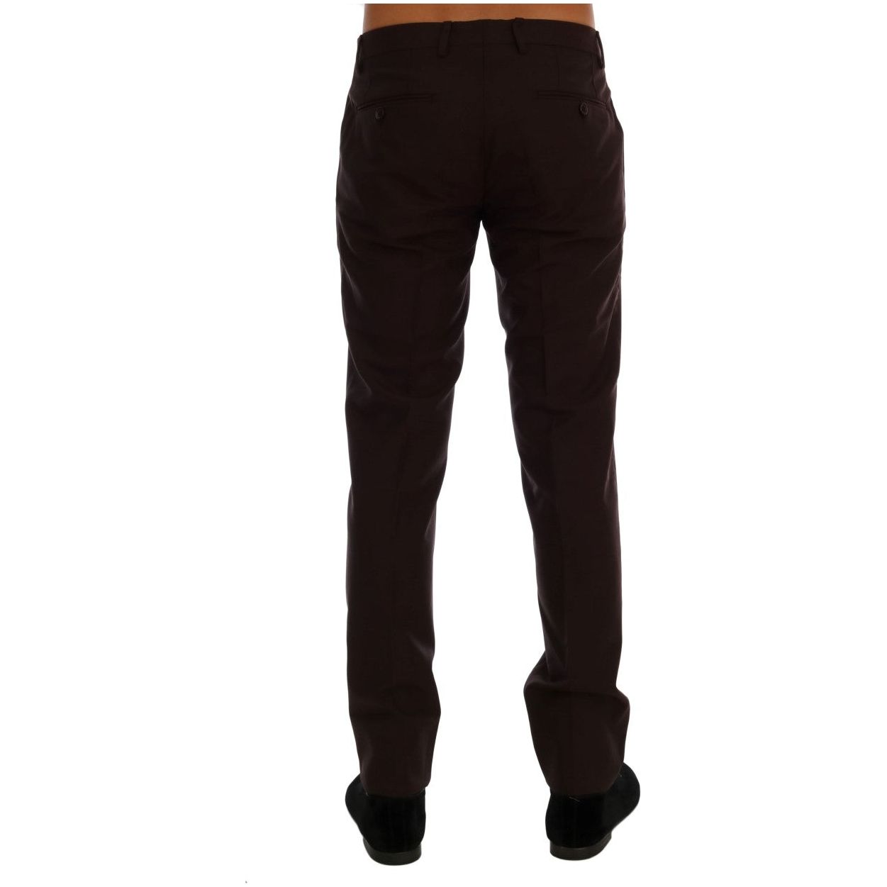 Dolce & Gabbana Purple Wool Formal Trousers