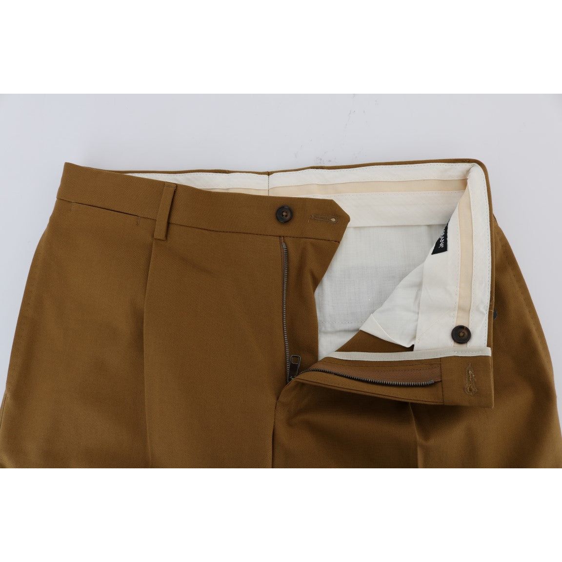 Dolce & Gabbana Brown Cotton Formal Trousers