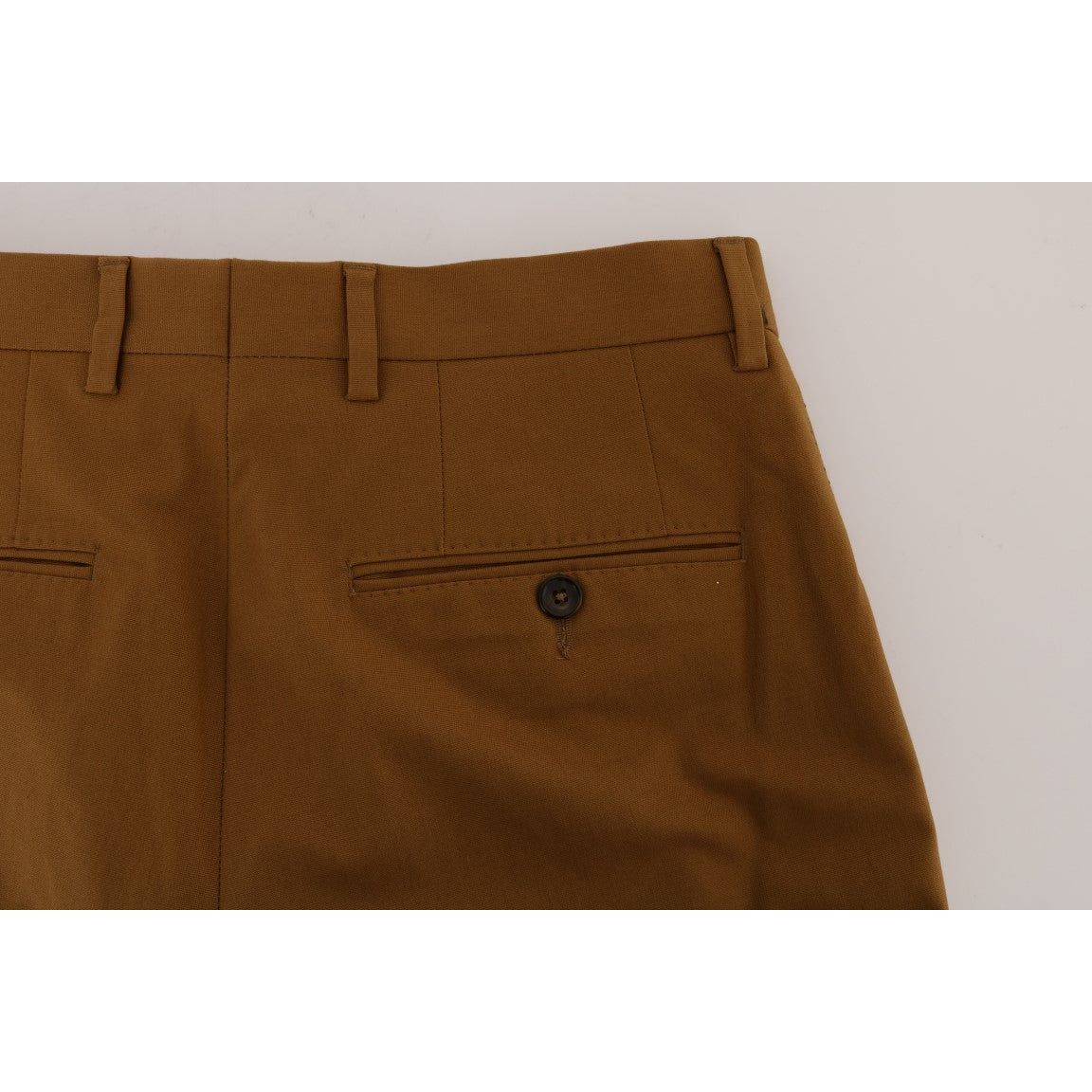 Dolce & Gabbana Brown Cotton Formal Trousers