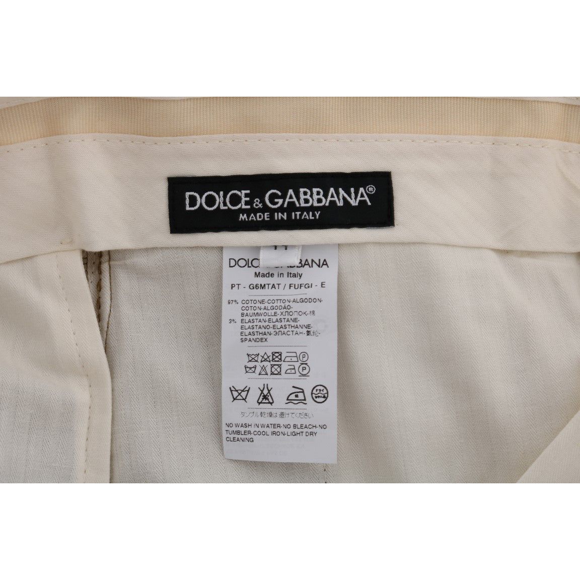 Dolce & Gabbana Brown Cotton Formal Trousers