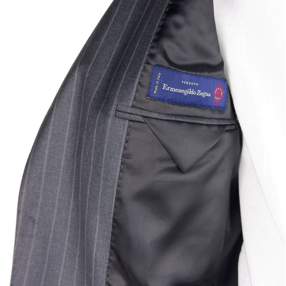 Ermenegildo Zegna Gray Virgin Wool Suit for Timeless Elegance