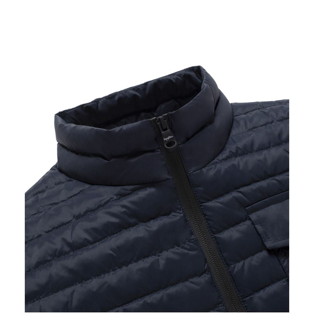 Refrigiwear Blue Nylon Jacket for Effortless Elegance