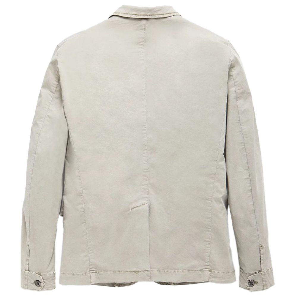 Refrigiwear Beige Cotton Four-Pocket Jacket Elegance