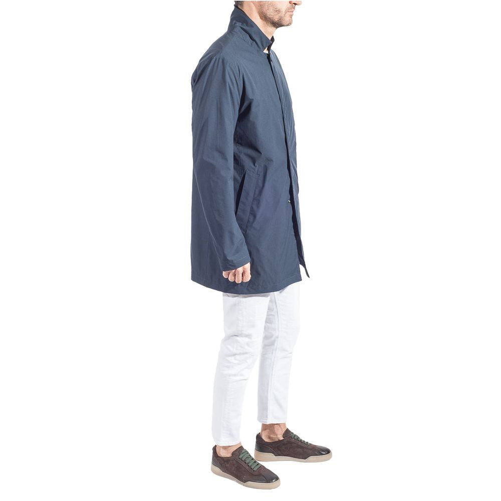 People Of Shibuya Blue Recycled Fabric Trench Coat