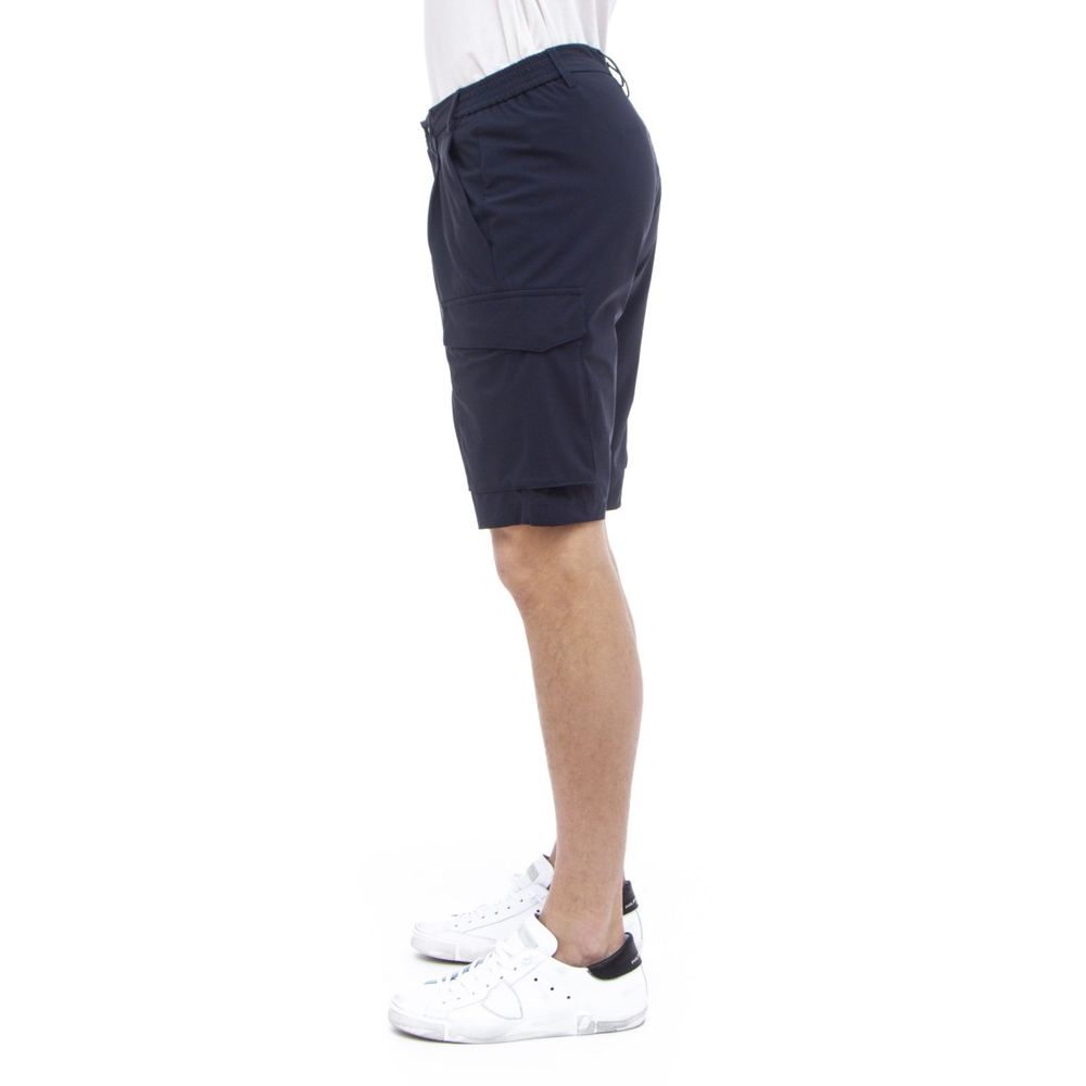 People Of Shibuya Blue Stretch Tech Bermuda Shorts Elegance