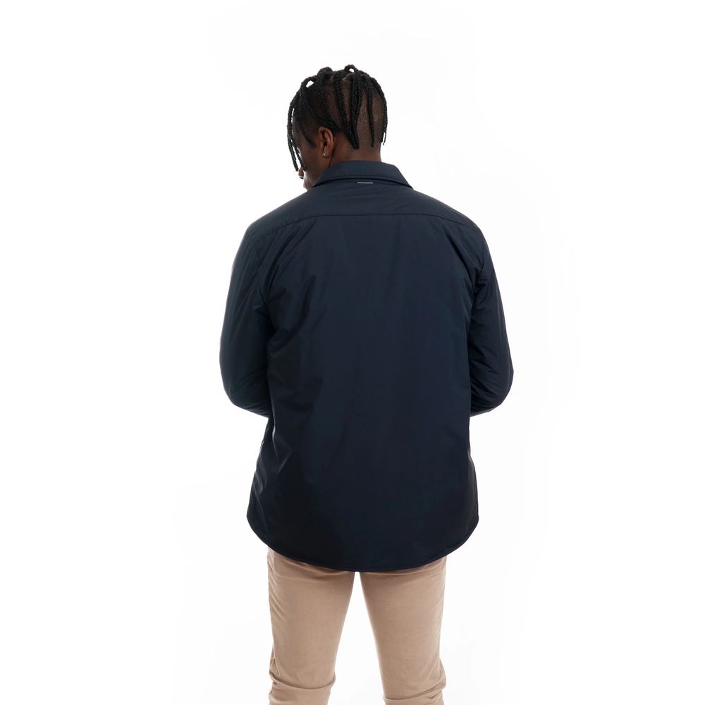 People Of Shibuya Grey Technical Fabric Jacket with Button Closure