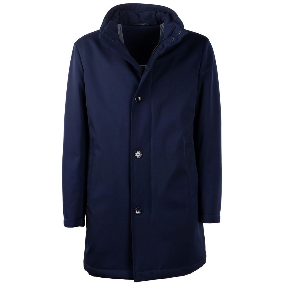 Loro Piana Blue Virgin Wool Jacket for Elevated Style
