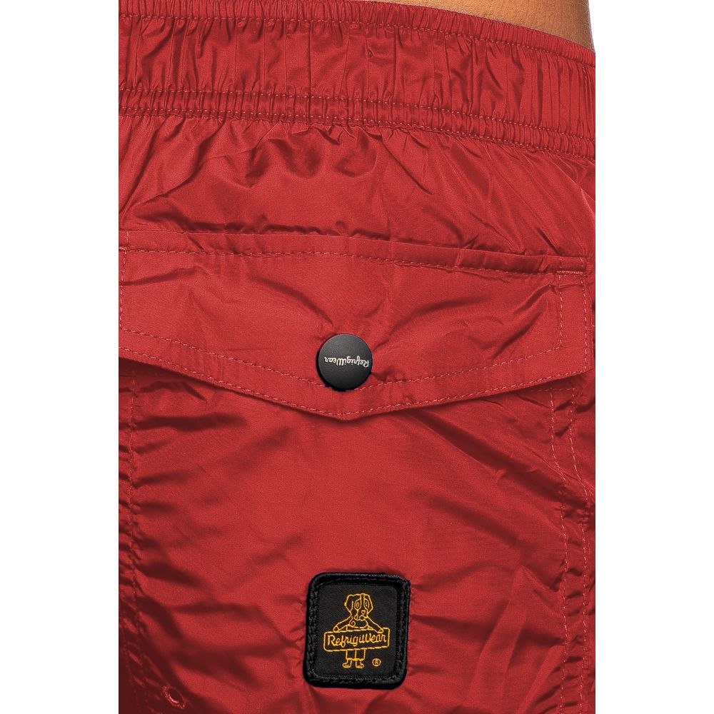 Refrigiwear Red Nylon Swim Short for Elevated Leisure