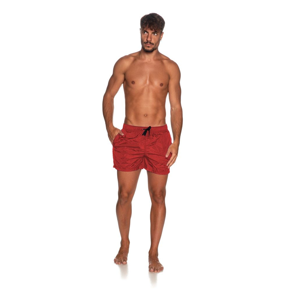 Refrigiwear Red Nylon Swim Short for Elevated Leisure