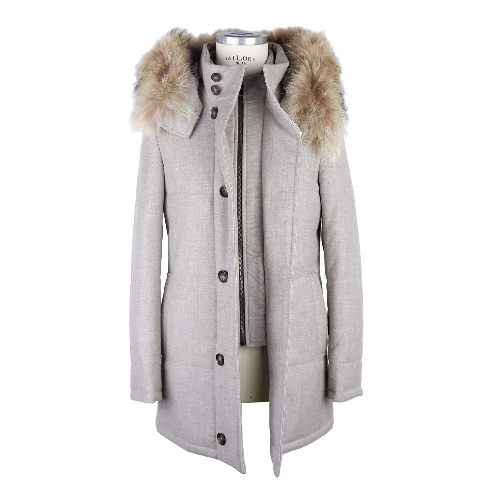 Made in Italy Gray Wool-Cashmere Blend Jacket