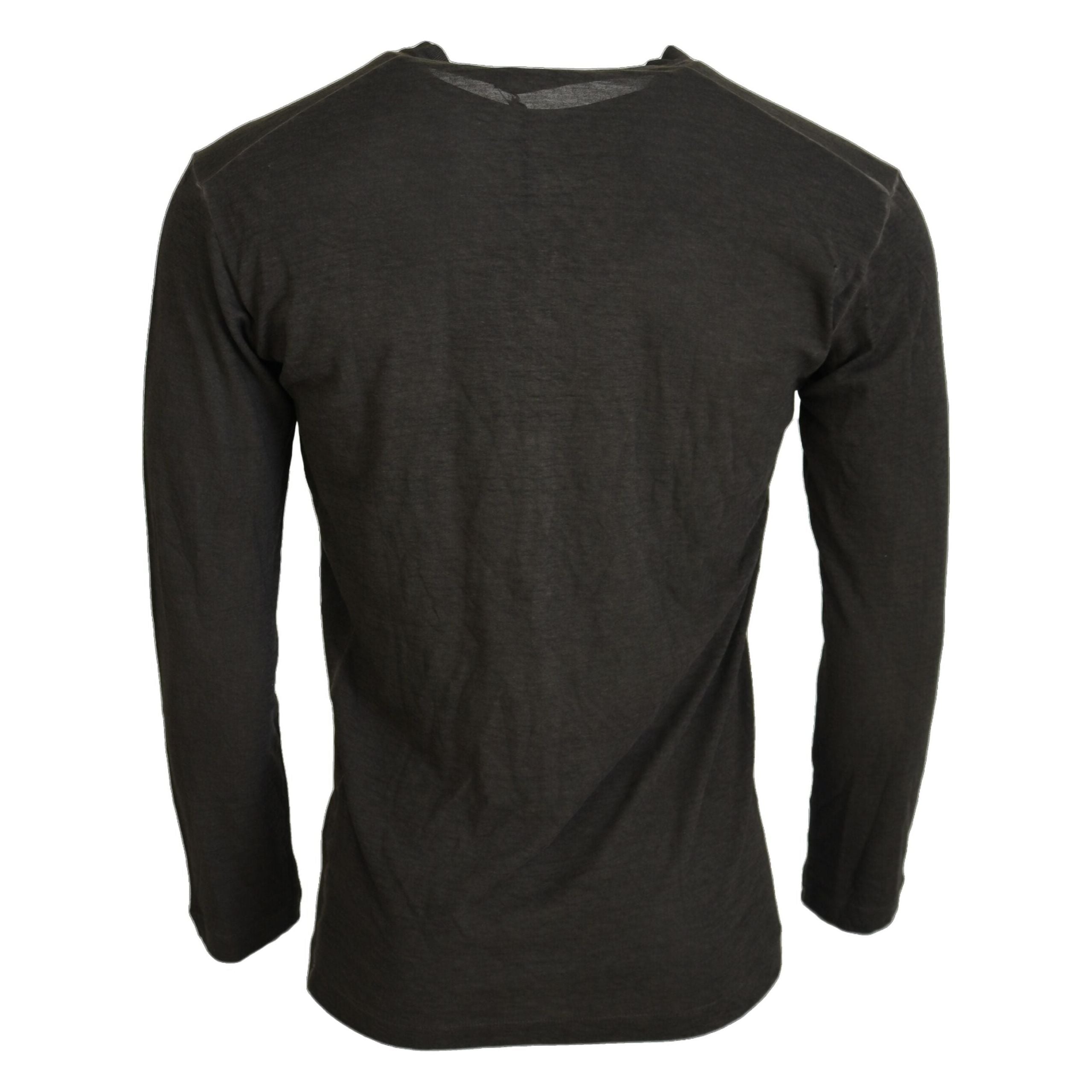 Dsquared² Gray Cotton Linen Long Sleeves Pullover Sweater