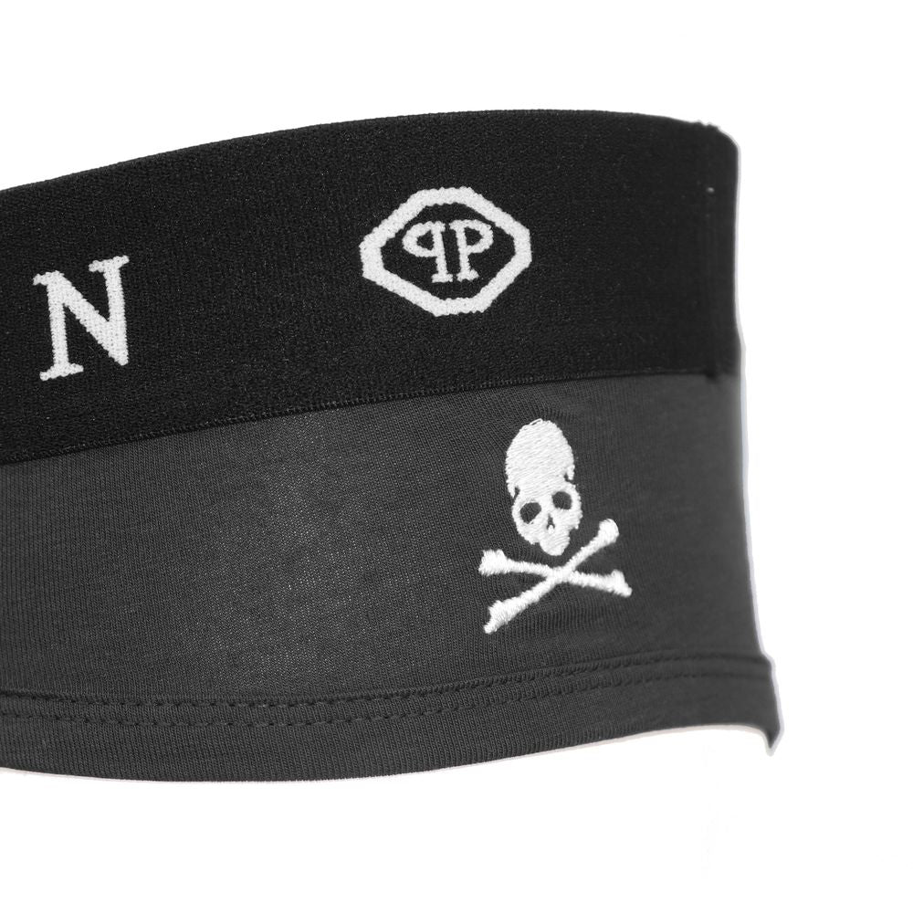 Philipp Plein Black Cotton Boxer Short Pack Essentials