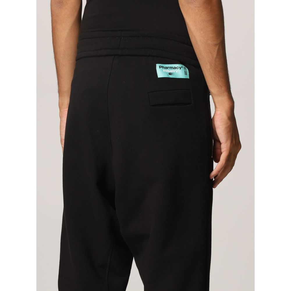 Pharmacy Industry Black Cotton Trousers for Sophisticated Style