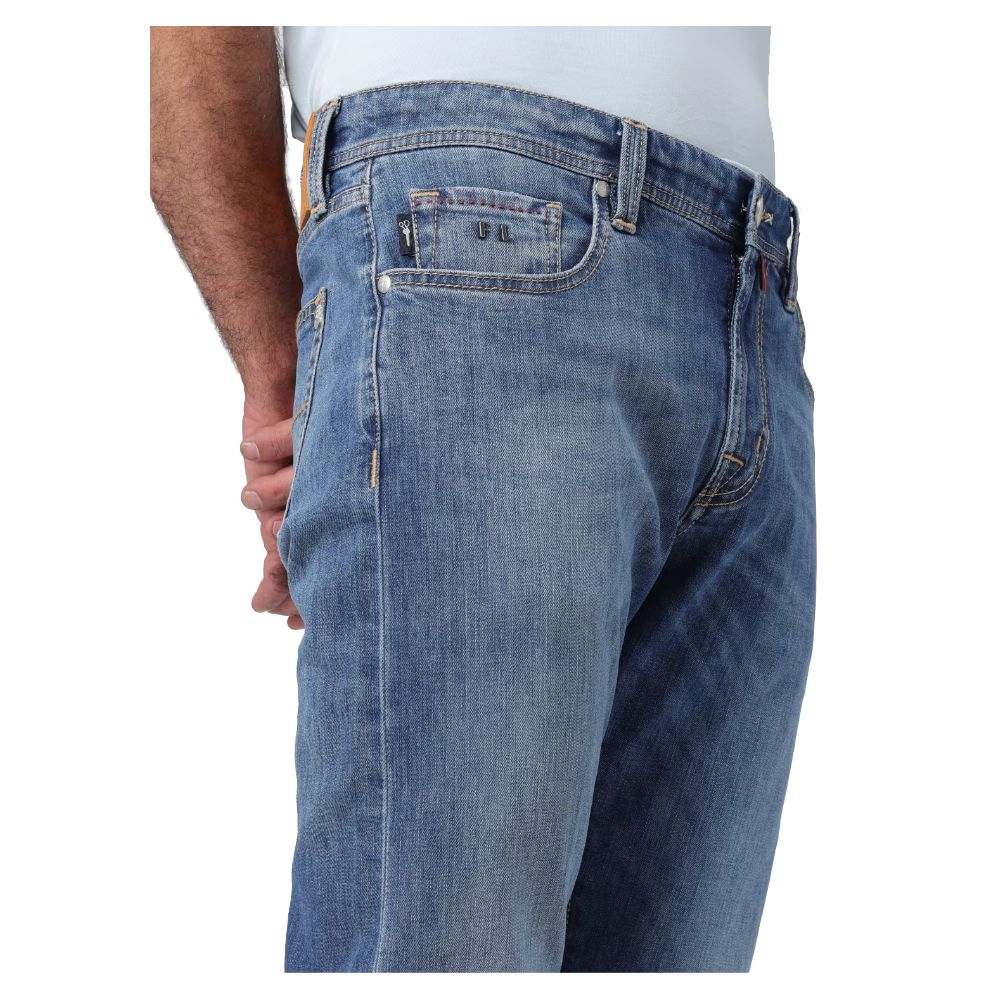 Tramarossa Blue Cotton Jeans with Refined Elegance