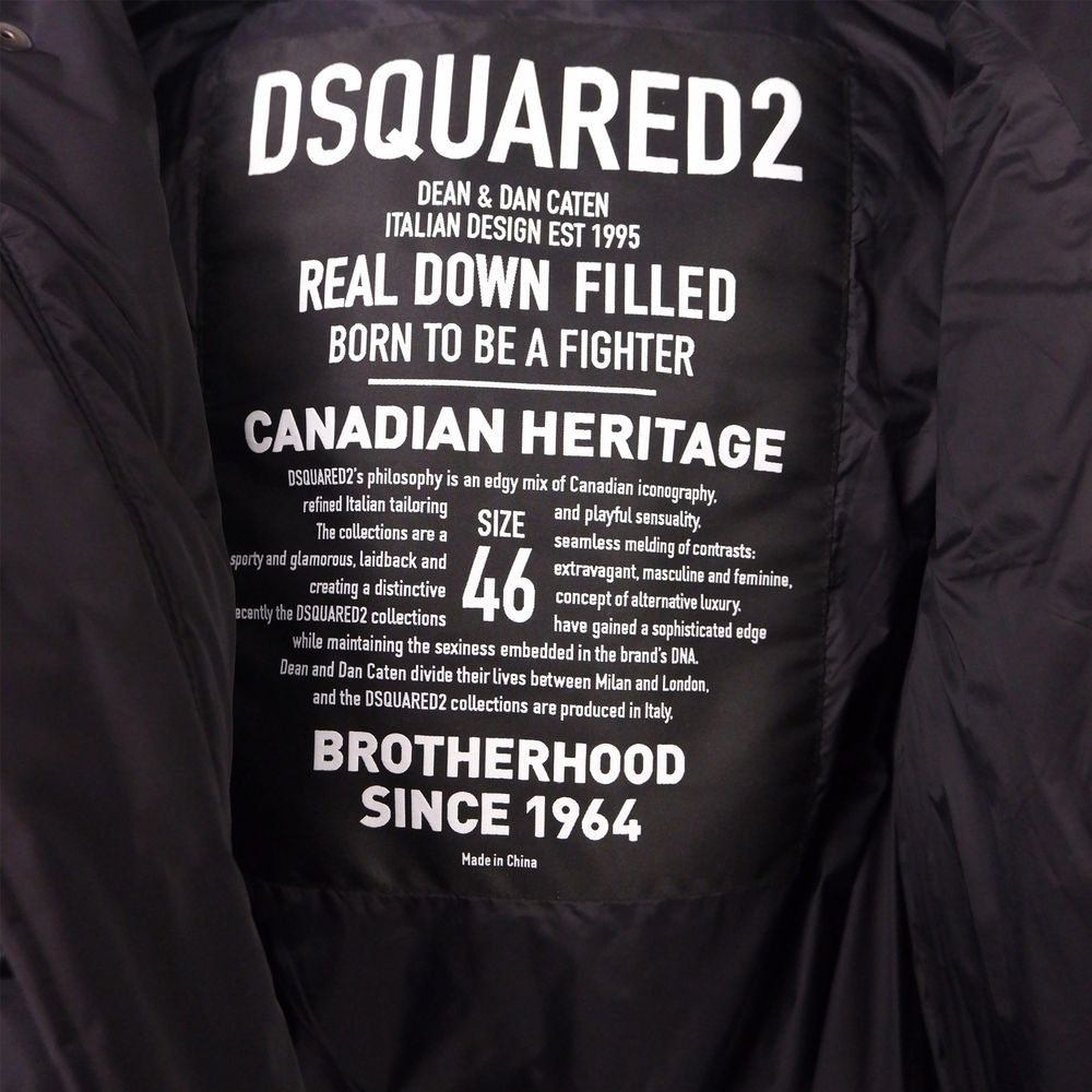Dsquared² Black Nylon Jacket for Elevated Style
