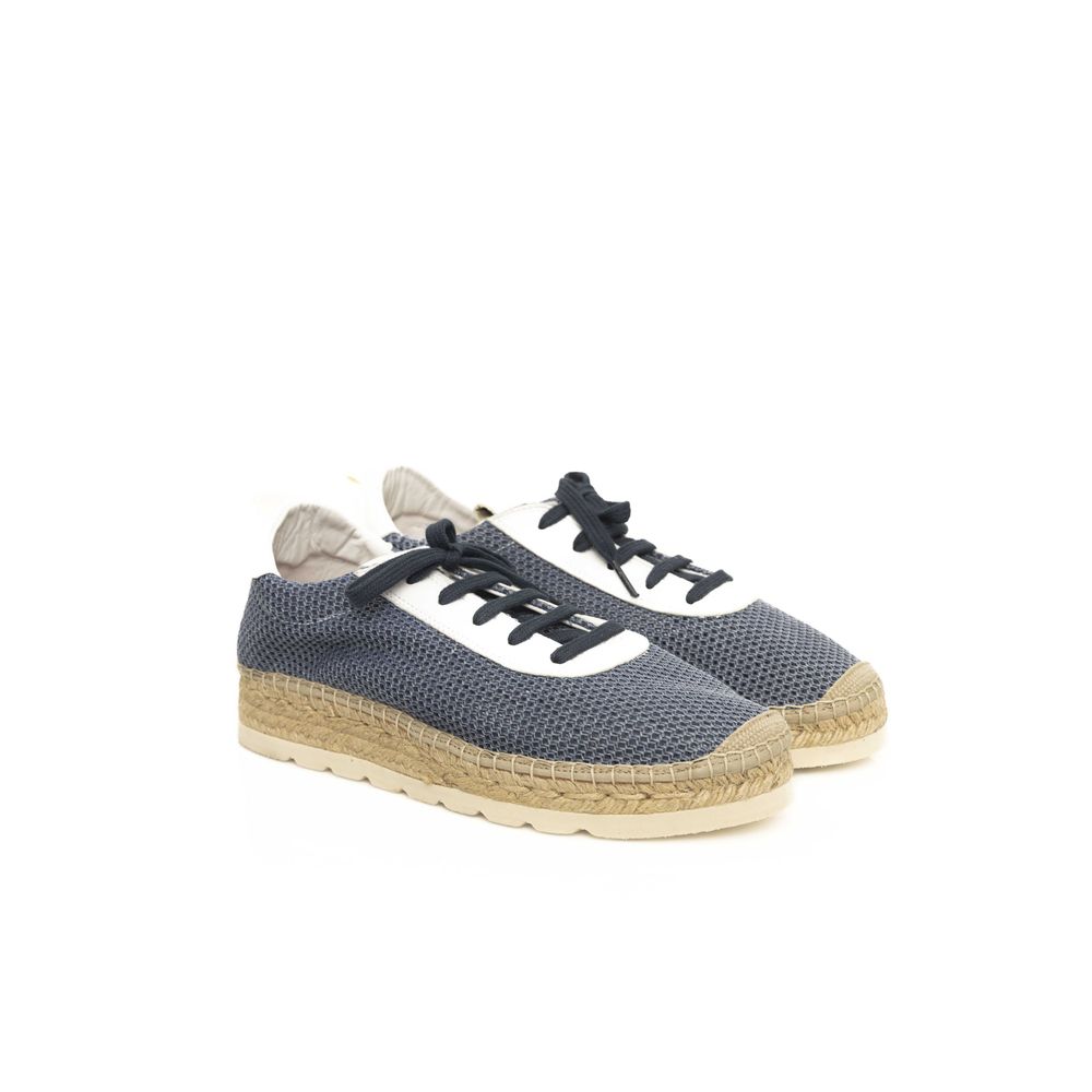 Cerruti 1881 Blue Leather Sneaker for Elevated Style