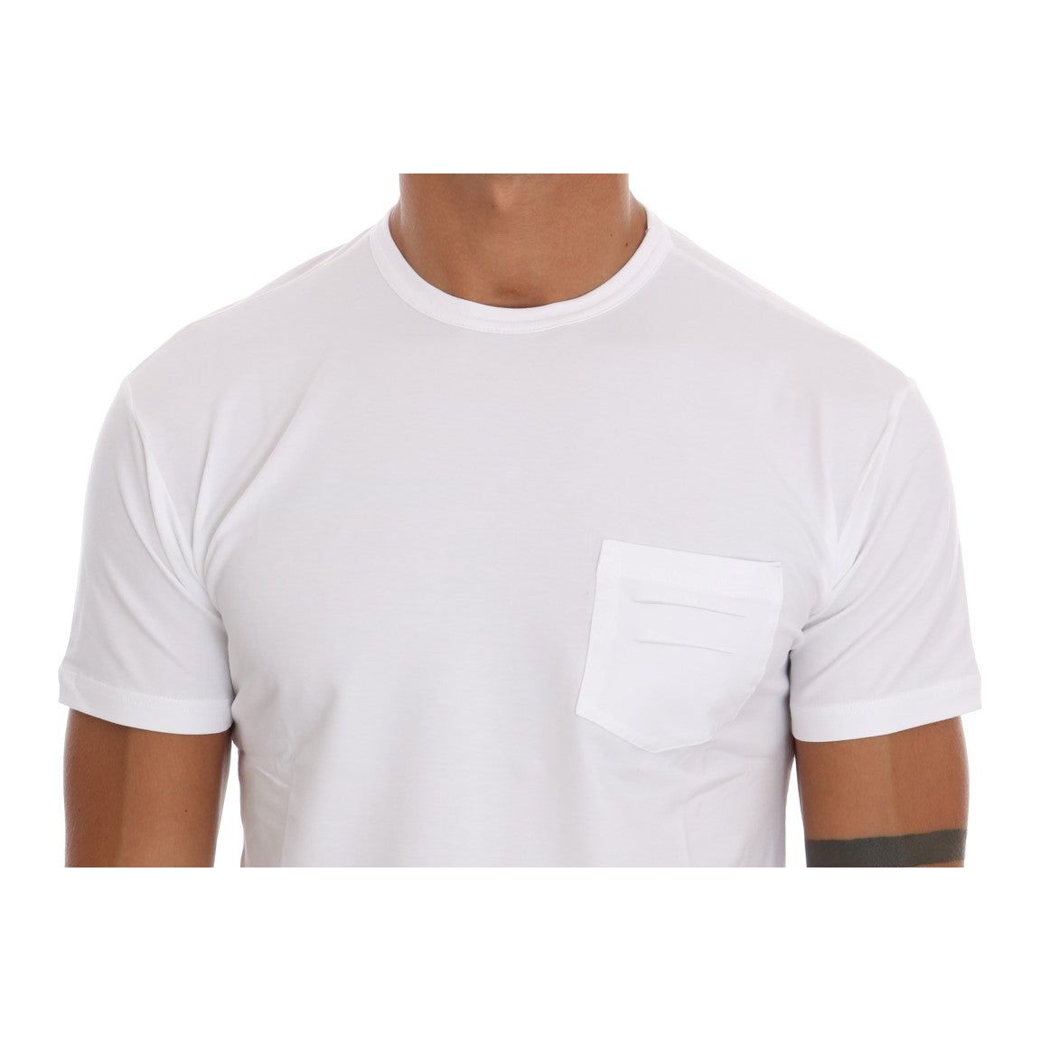 Daniele Alessandrini White Cotton Crew-Neck T-Shirt