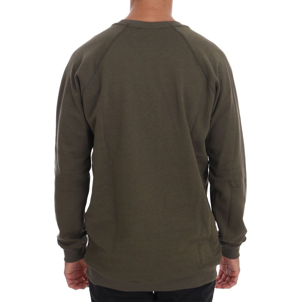 Daniele Alessandrini Stunning Green Cotton Sweater