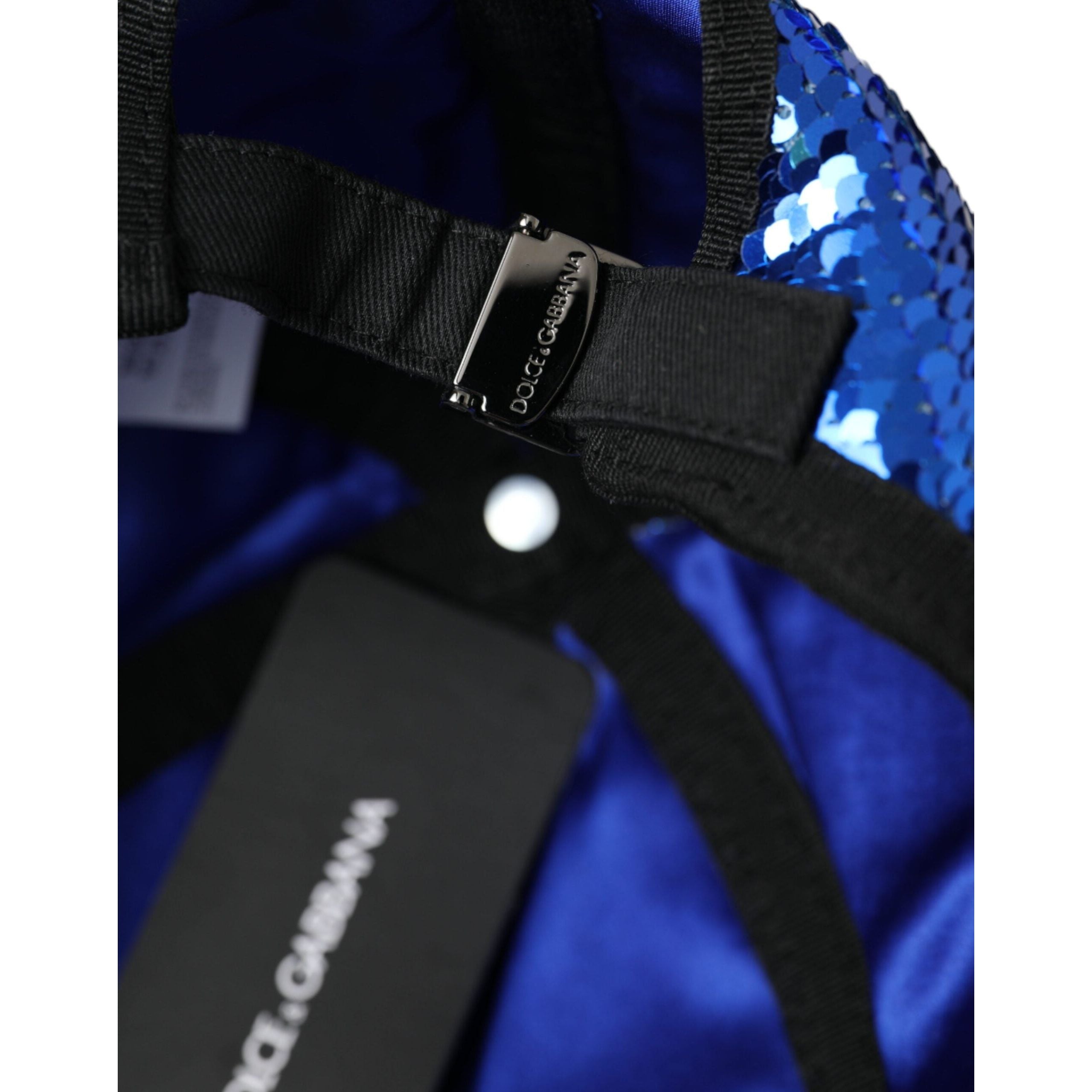 Dolce & Gabbana Royal Blue Sequin Baseball Hat