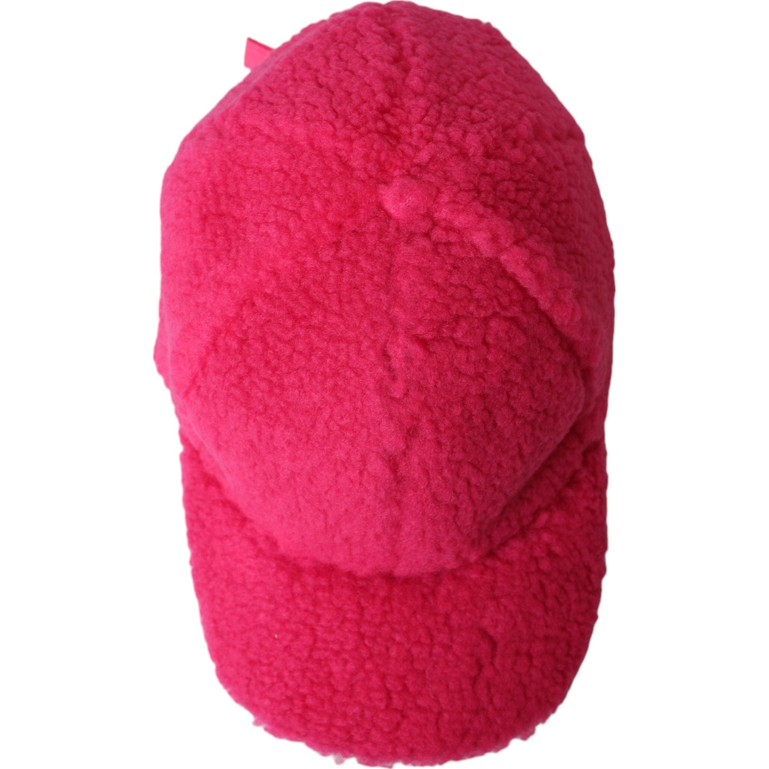 Dolce & Gabbana Pink Fleece Plush Baseball Hat