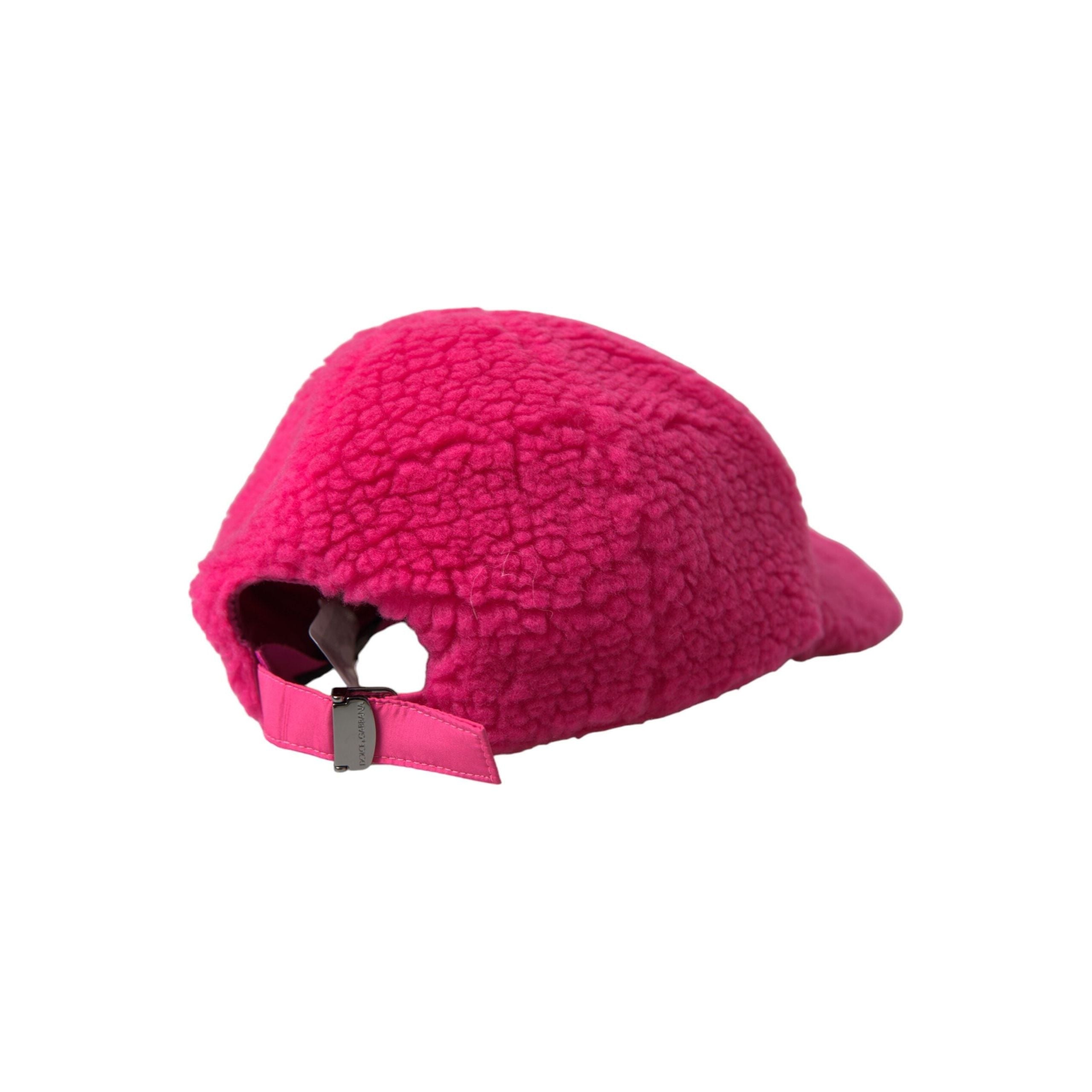 Dolce & Gabbana Pink Fleece Plush Baseball Hat