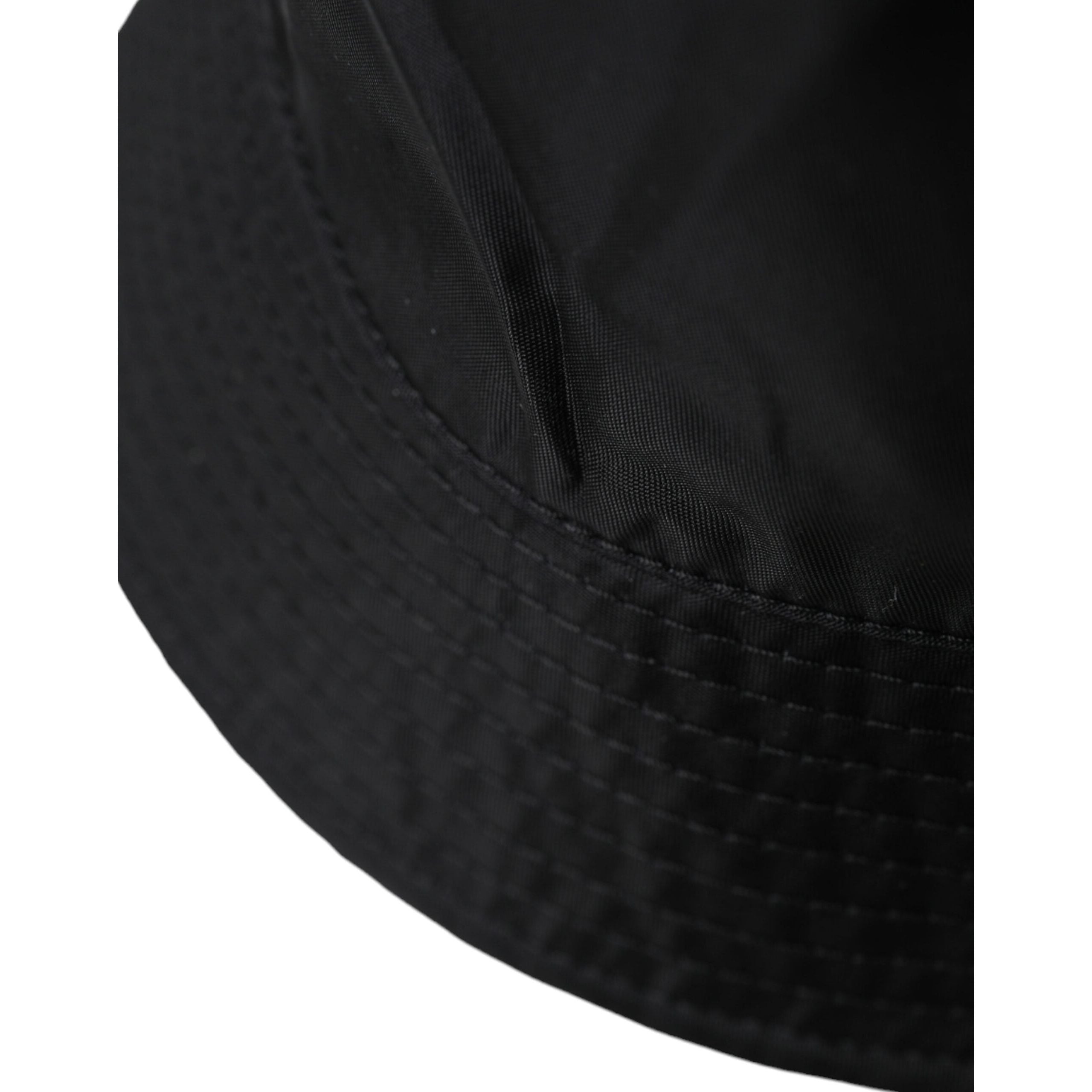 Dolce & Gabbana Black Cotton Wide Brim Bucket Hat