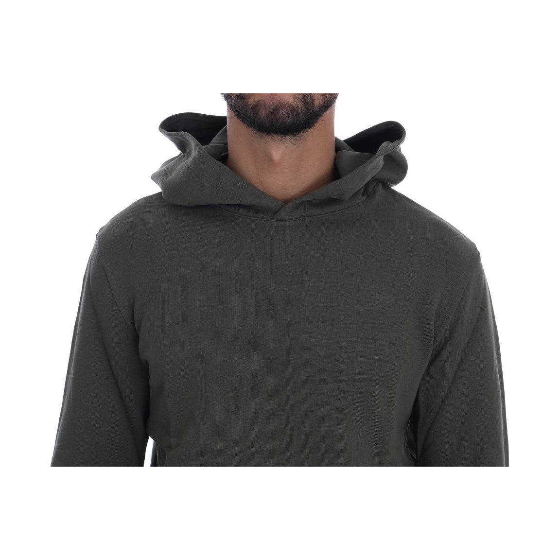 Daniele Alessandrini Green Cotton Hooded Sweater