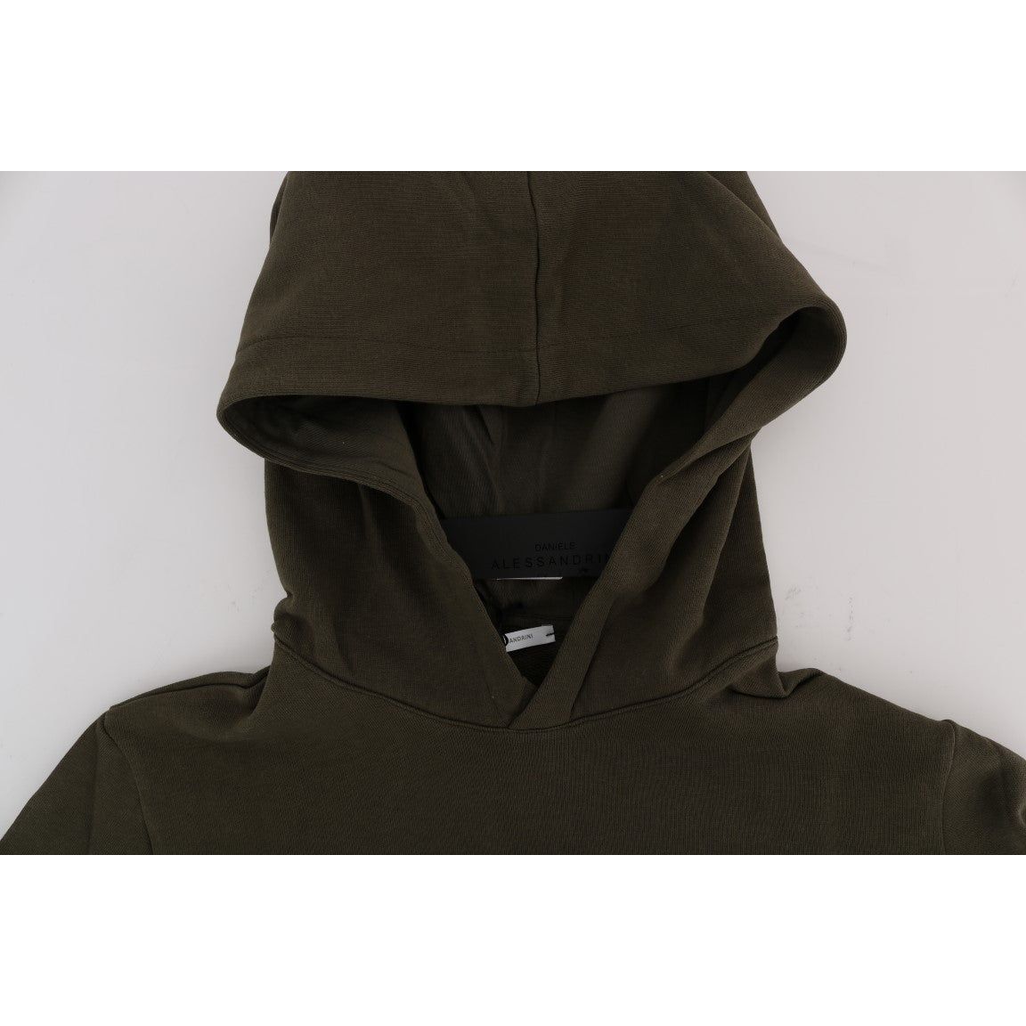 Daniele Alessandrini Green Cotton Hooded Sweater