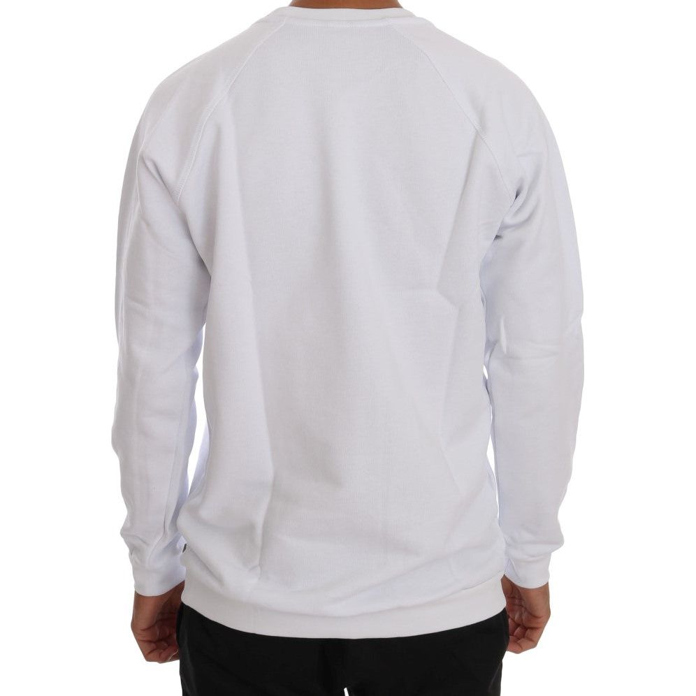Daniele Alessandrini White Cotton Crewneck Sweater